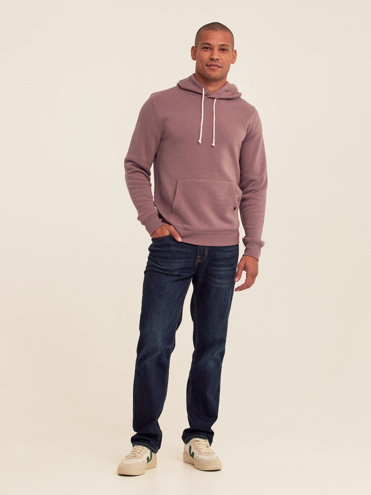 Men's Core Triblend Fleece Pullover Hoodie with Kangaroo Pocket