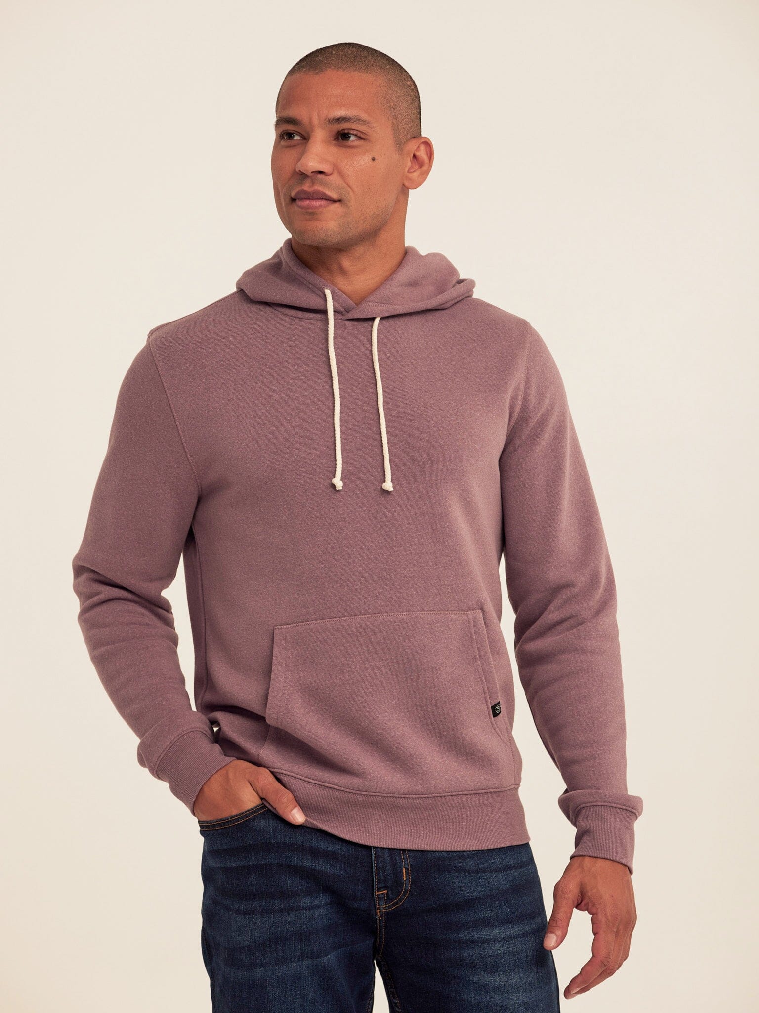Men's Core Triblend Fleece Pullover Hoodie with Kangaroo Pocket