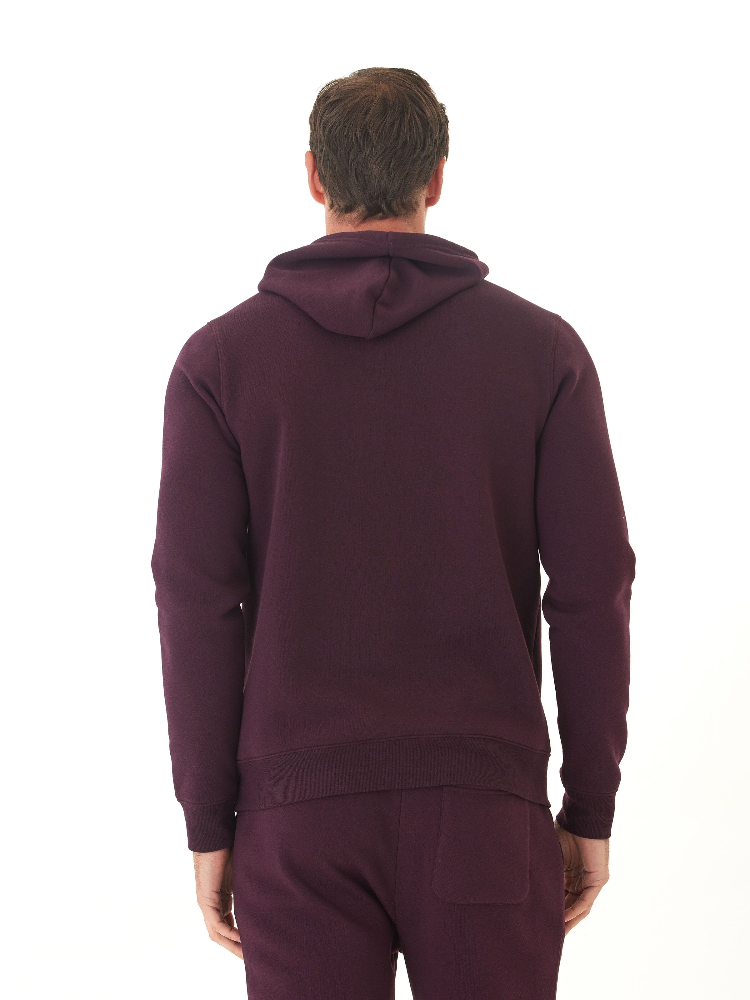Men's Core Triblend Fleece Pullover Hoodie in Dark Purple