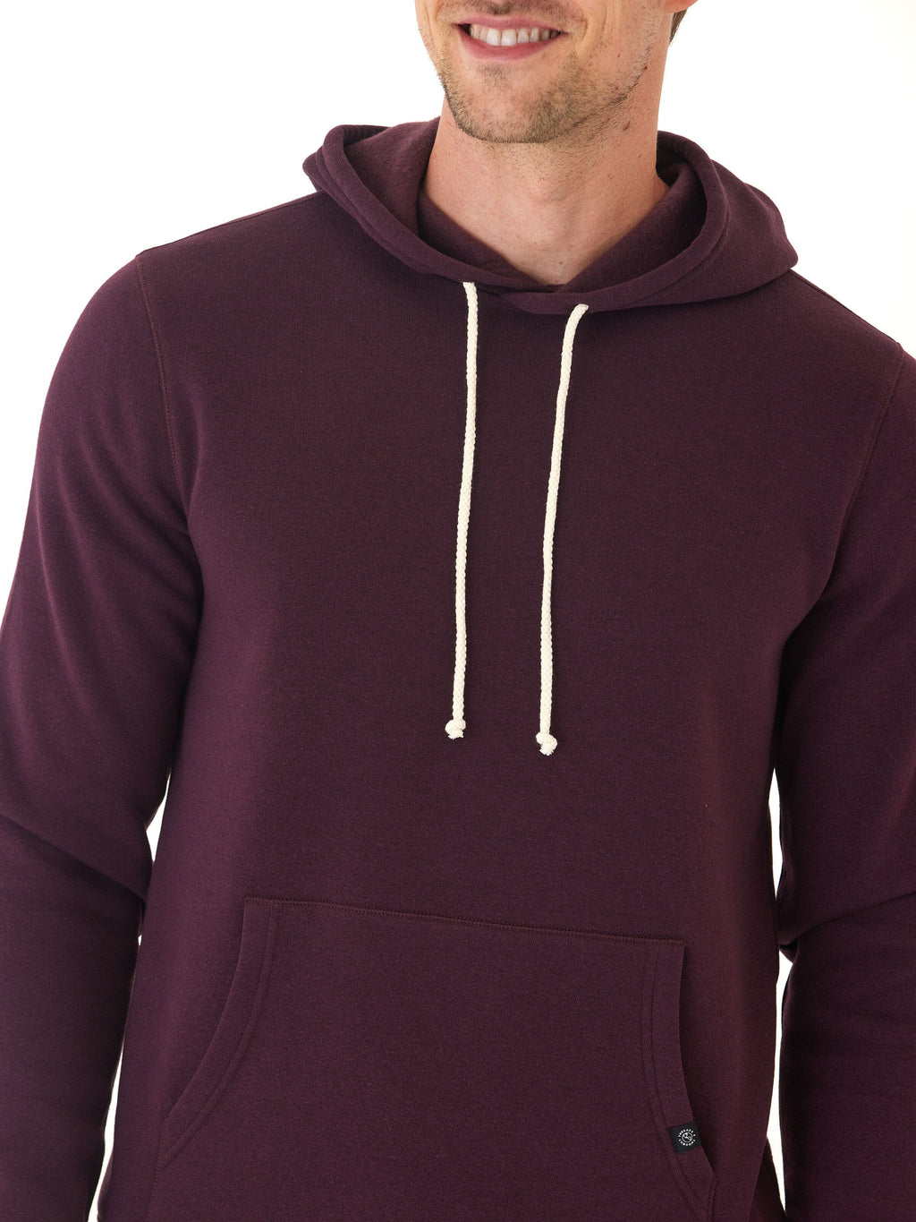 Men's Core Triblend Fleece Pullover Hoodie in Dark Purple
