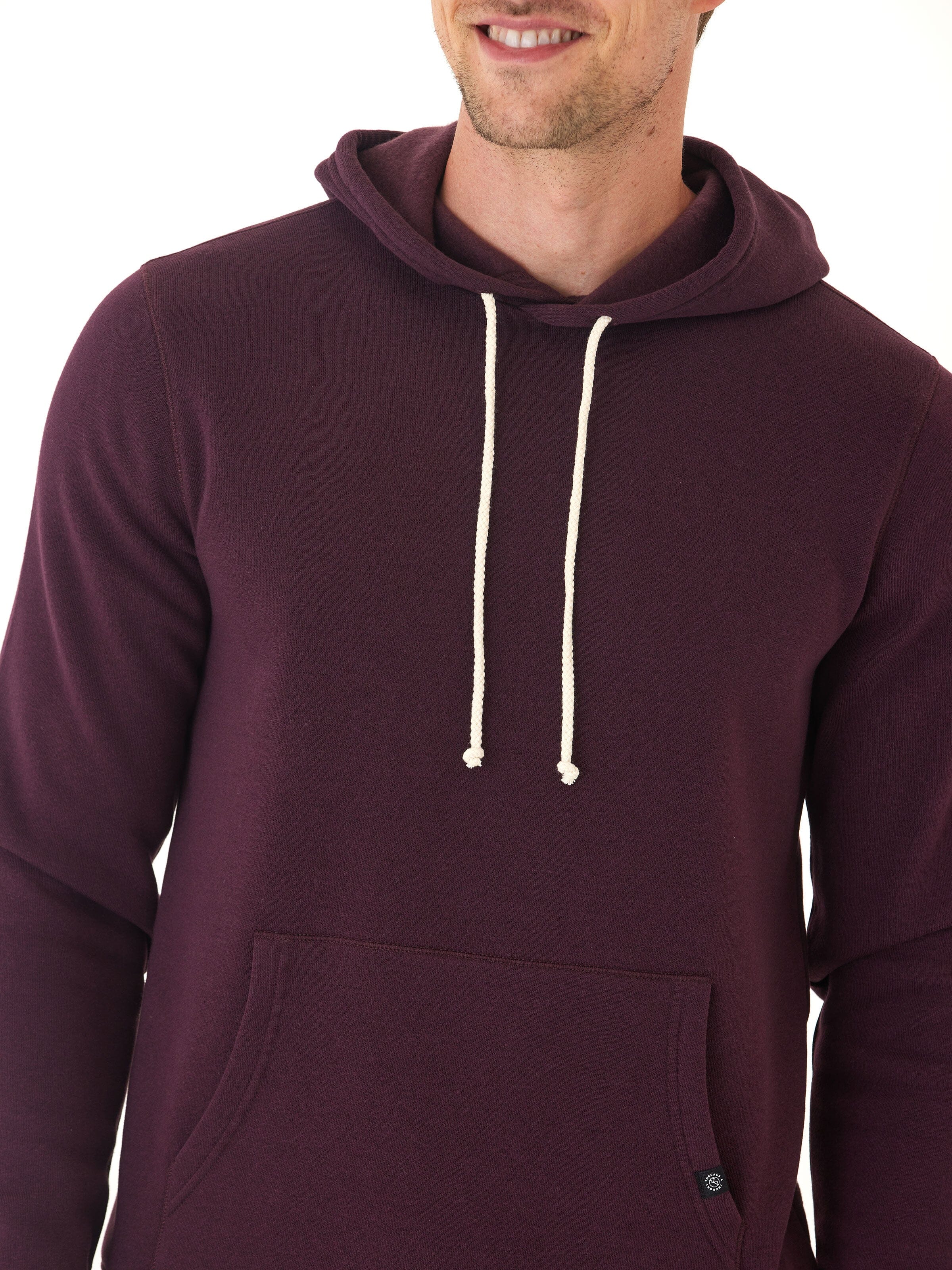 Men's Core Triblend Fleece Pullover Hoodie in Dark Purple