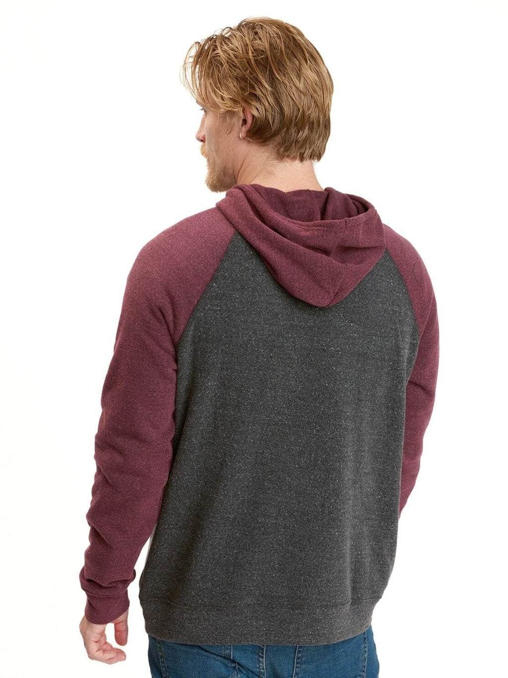 Colorblock Raglan Triblend Pullover Hoodie - Versatile Staple