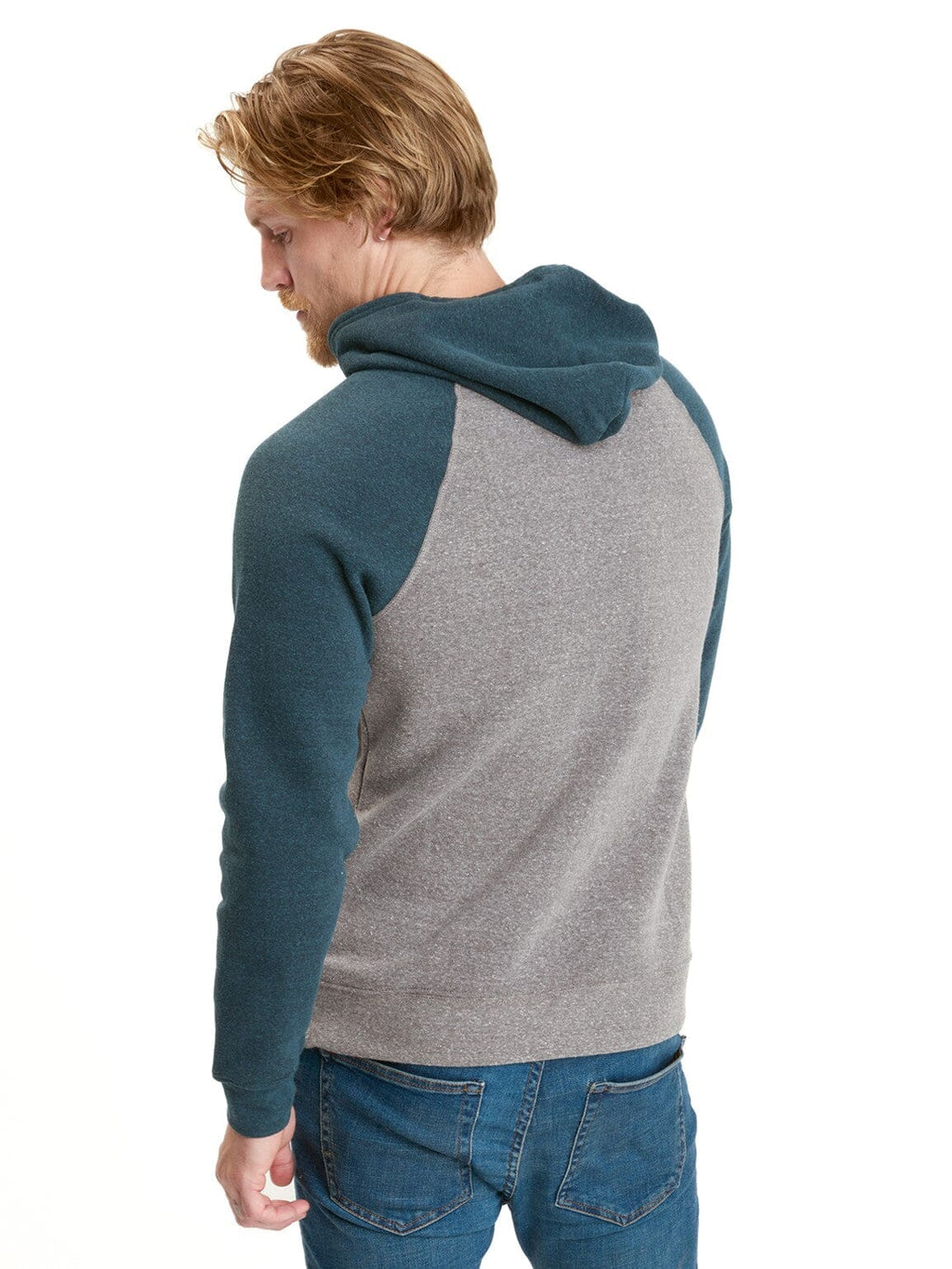 Men's Colorblock Raglan Triblend Pullover Hoodie