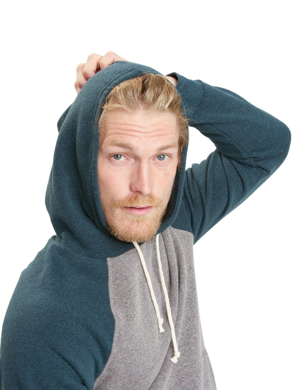 Men's Colorblock Raglan Triblend Pullover Hoodie