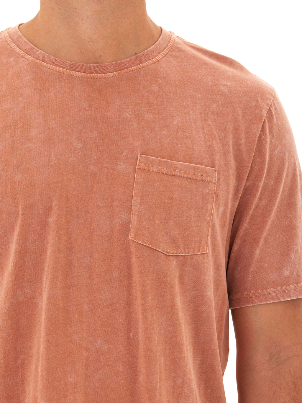 Skipper Mineral Wash Tee - Rust Cotton Vintage-Inspired Top
