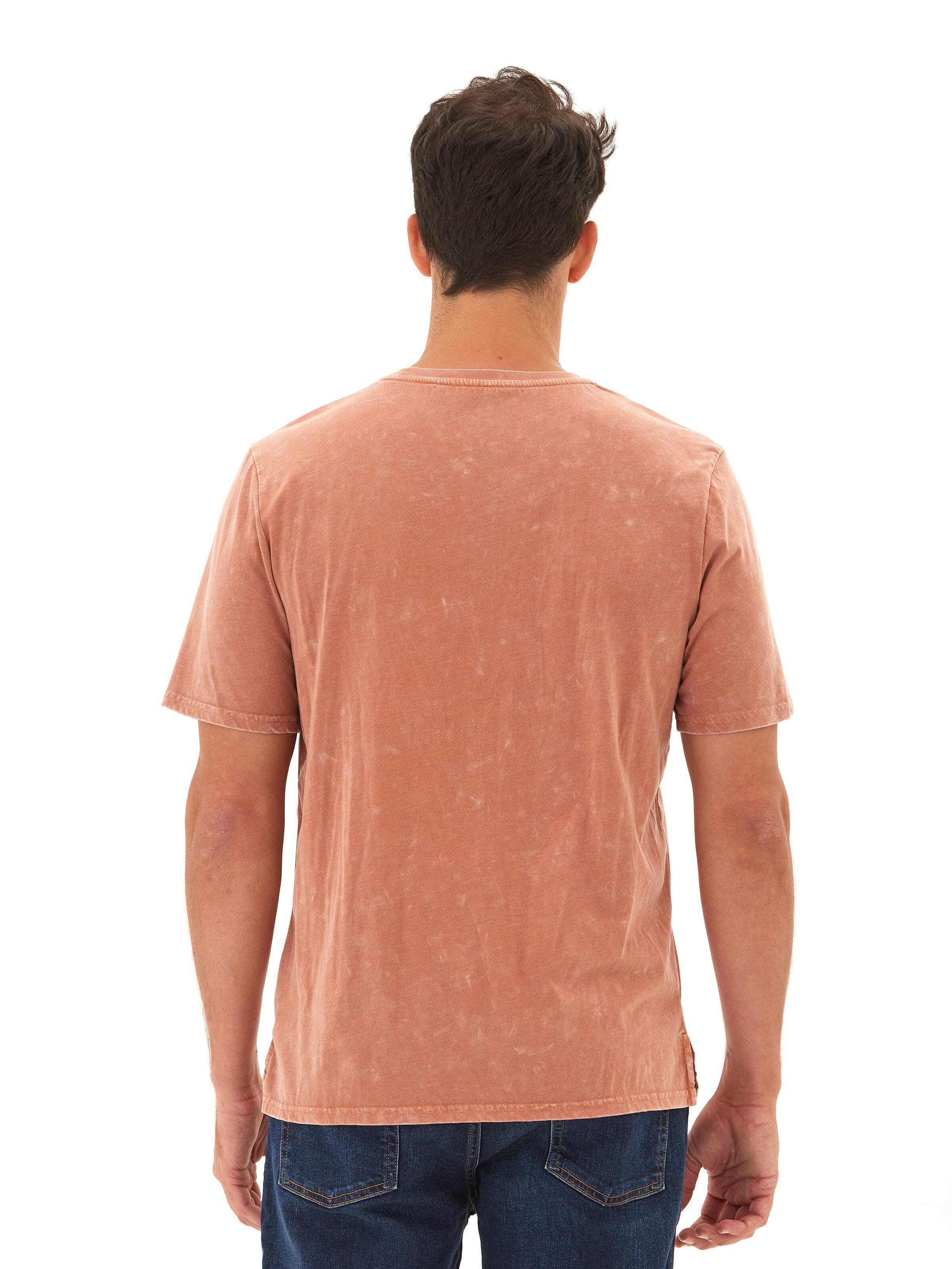 Skipper Mineral Wash Tee - Rust Cotton Vintage-Inspired Top