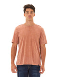 Men's Skipper Mineral Wash Tee in rust color with vintage-inspired aesthetic
