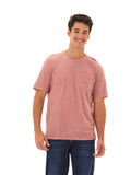 Men's Skipper Mineral Wash Tee in dusty-rose and muted-pink cotton jersey