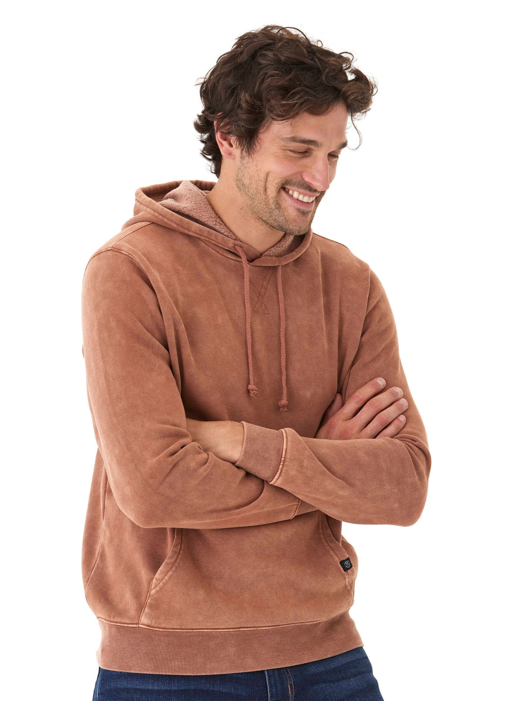Mineral Wash Pullover Fleece Hoodie for Casual Comfort