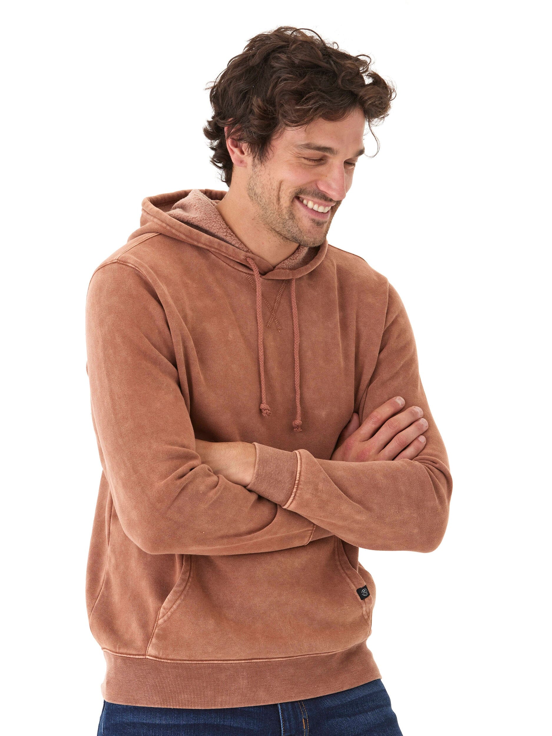 Mineral Wash Pullover Fleece Hoodie for Casual Comfort