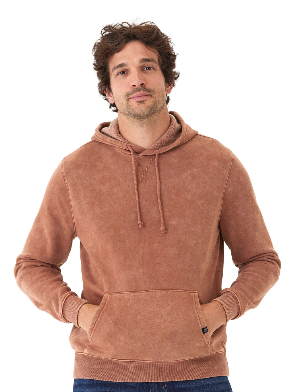 Mineral Wash Pullover Fleece Hoodie for Casual Comfort