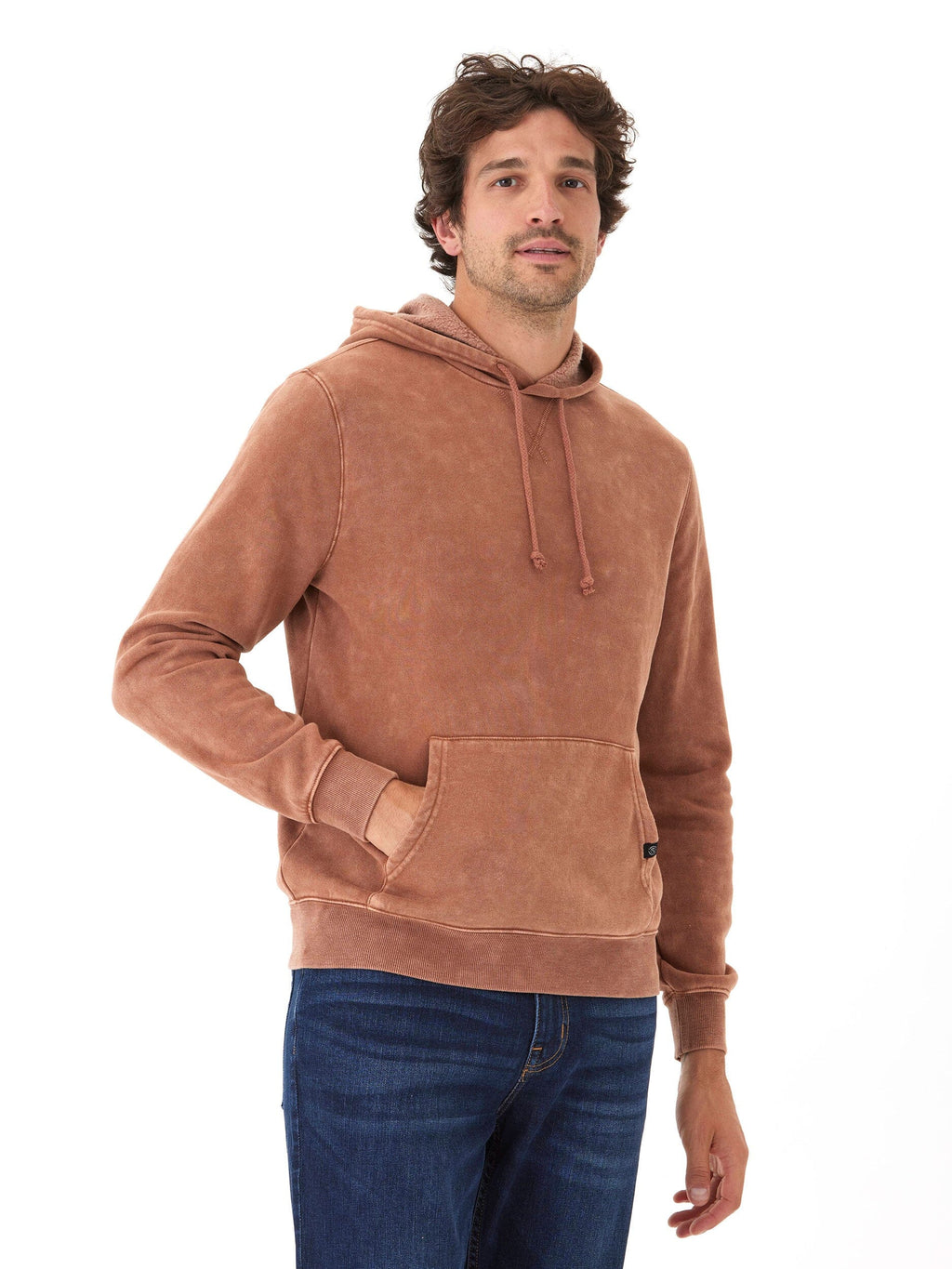 Mineral Wash Pullover Fleece Hoodie for Casual Comfort