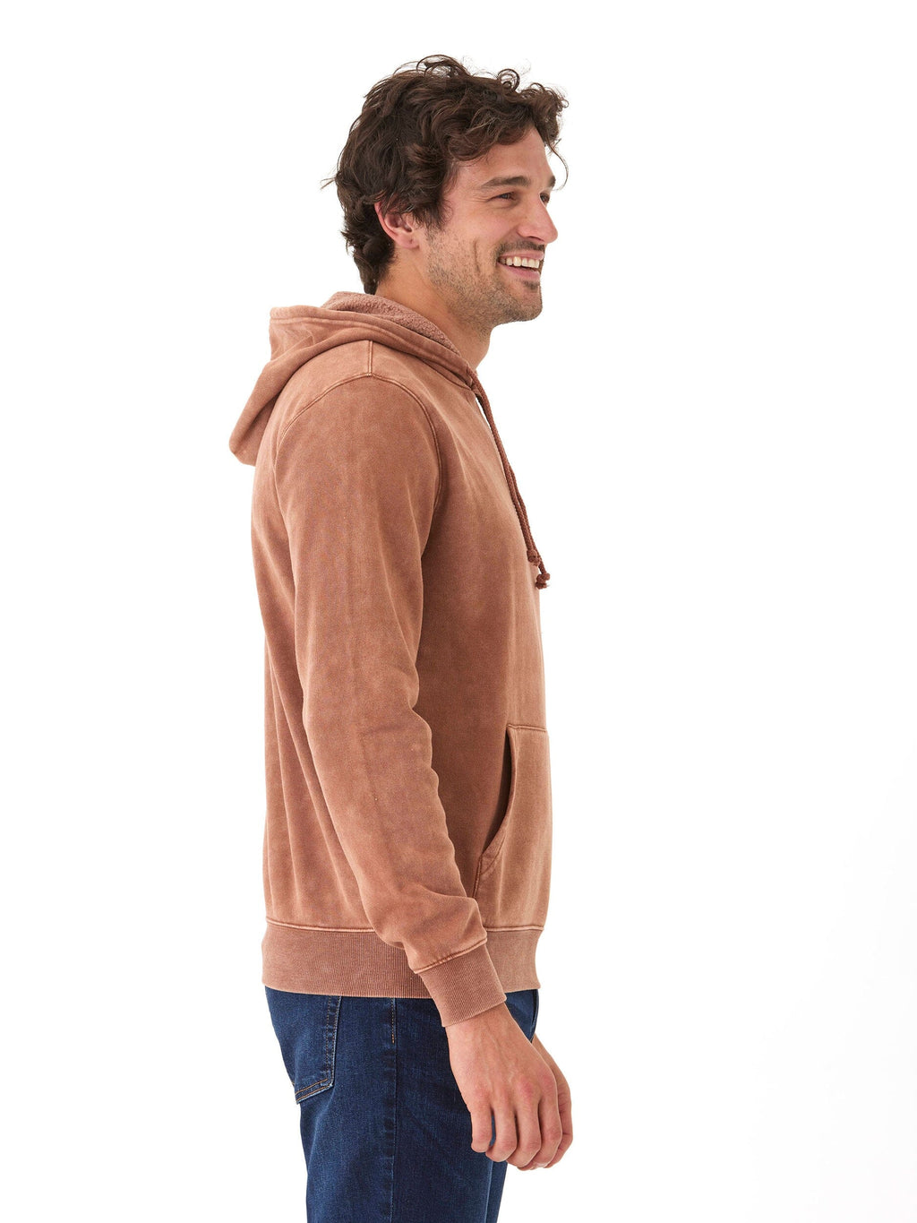 Mineral Wash Pullover Fleece Hoodie for Casual Comfort