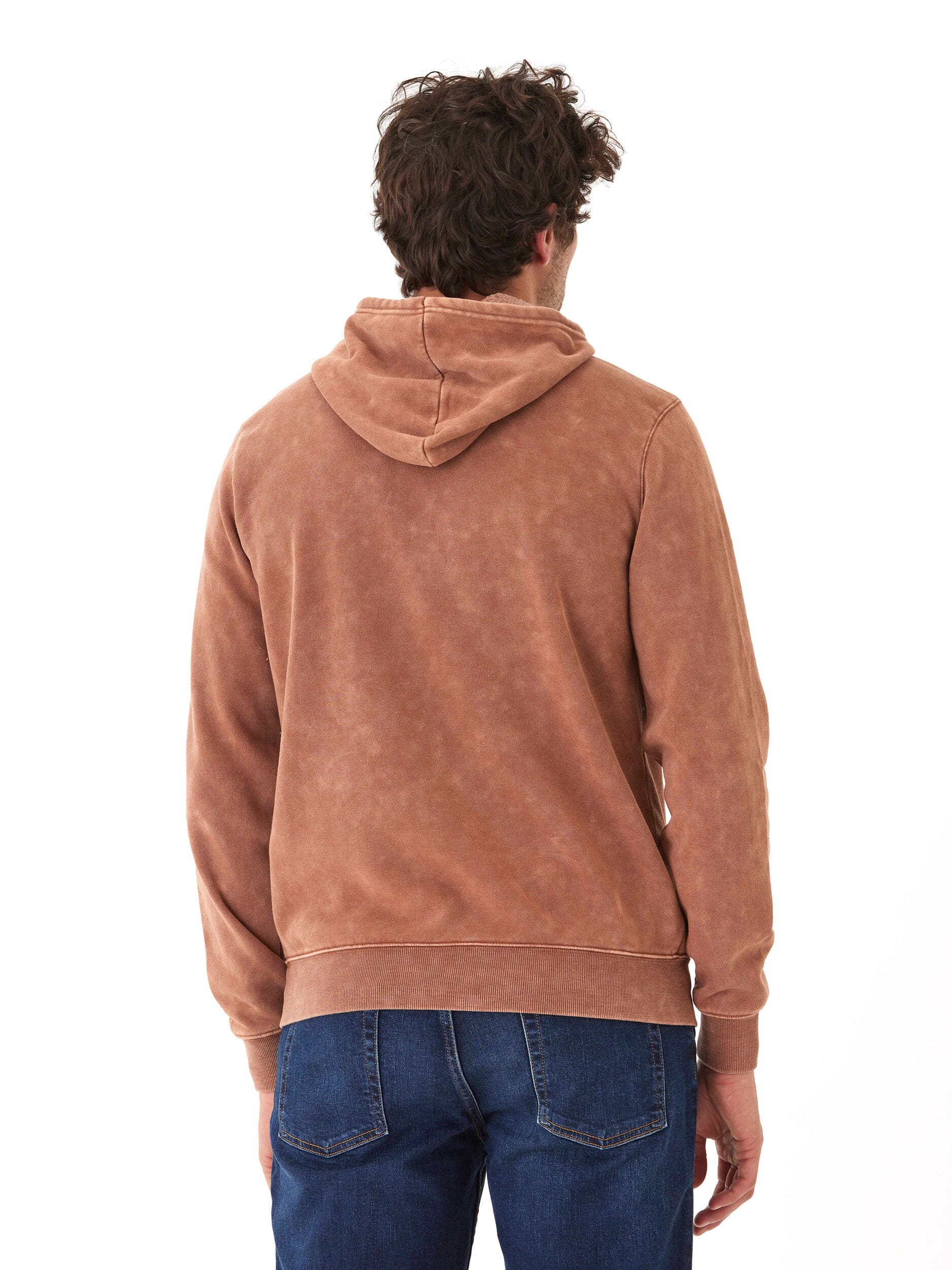 Mineral Wash Pullover Fleece Hoodie for Casual Comfort