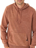 Mineral Wash Pullover Fleece Hoodie in a classic fit featuring a unique textured wash finish.