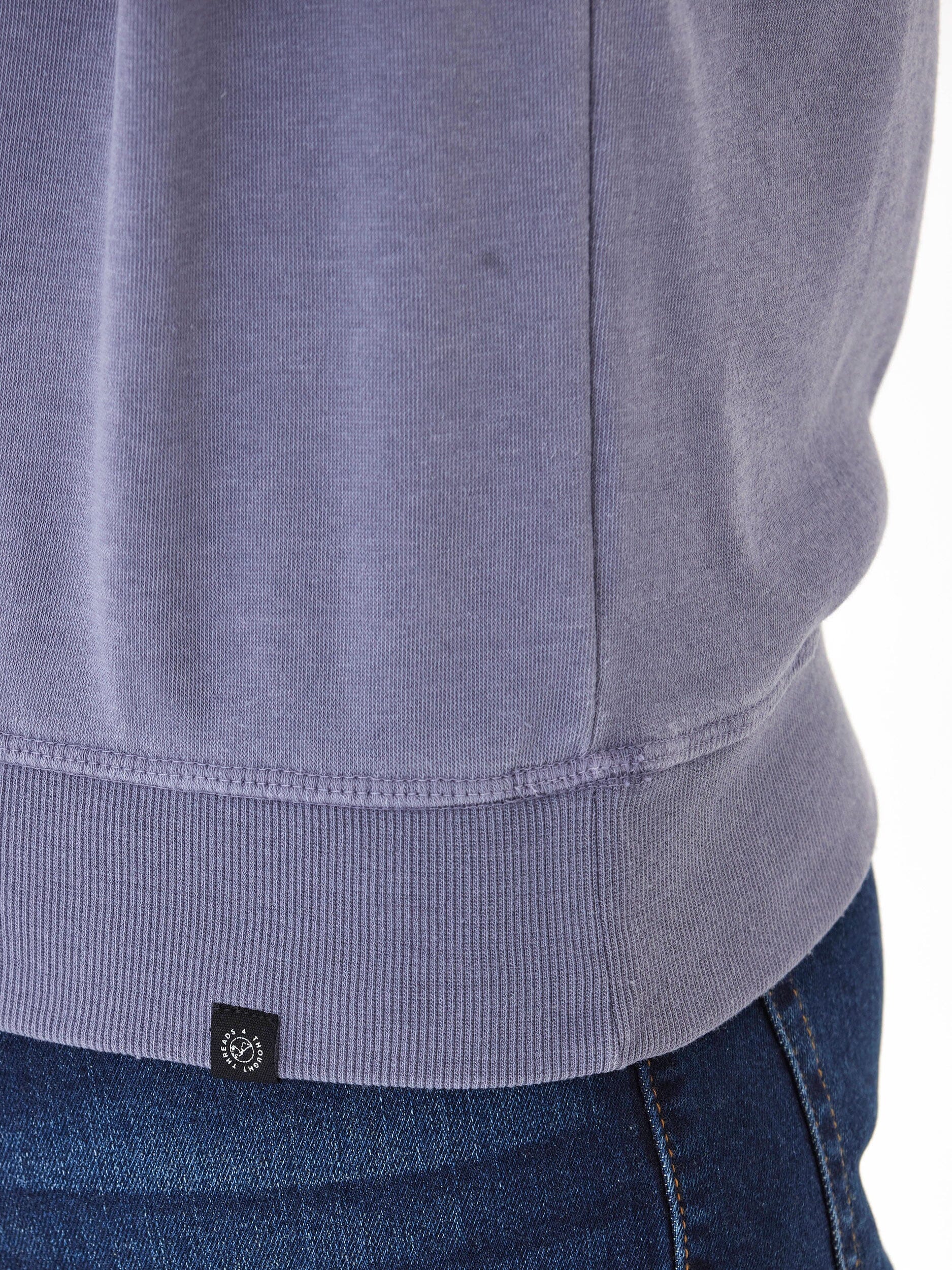 Mineral Wash Fleece Crew Neck Pullover Sweater