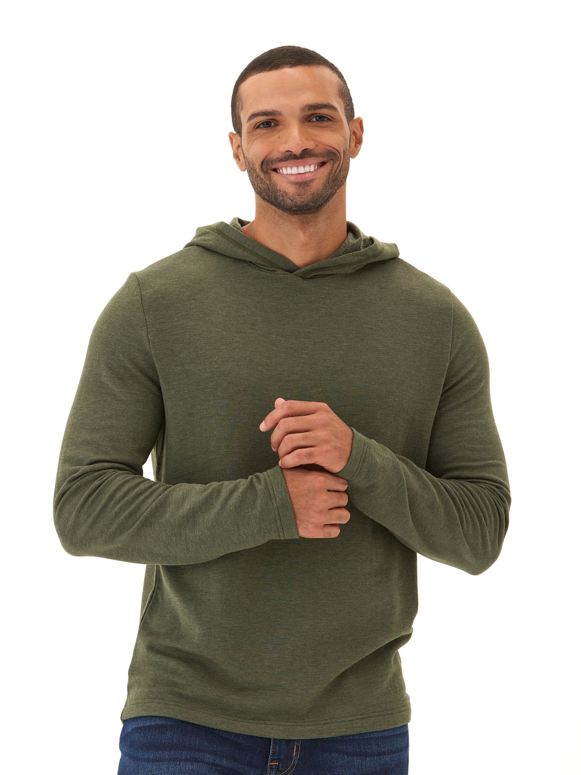 Men's Core Feather Fleece Hoodie: Lightweight Cozy Knit