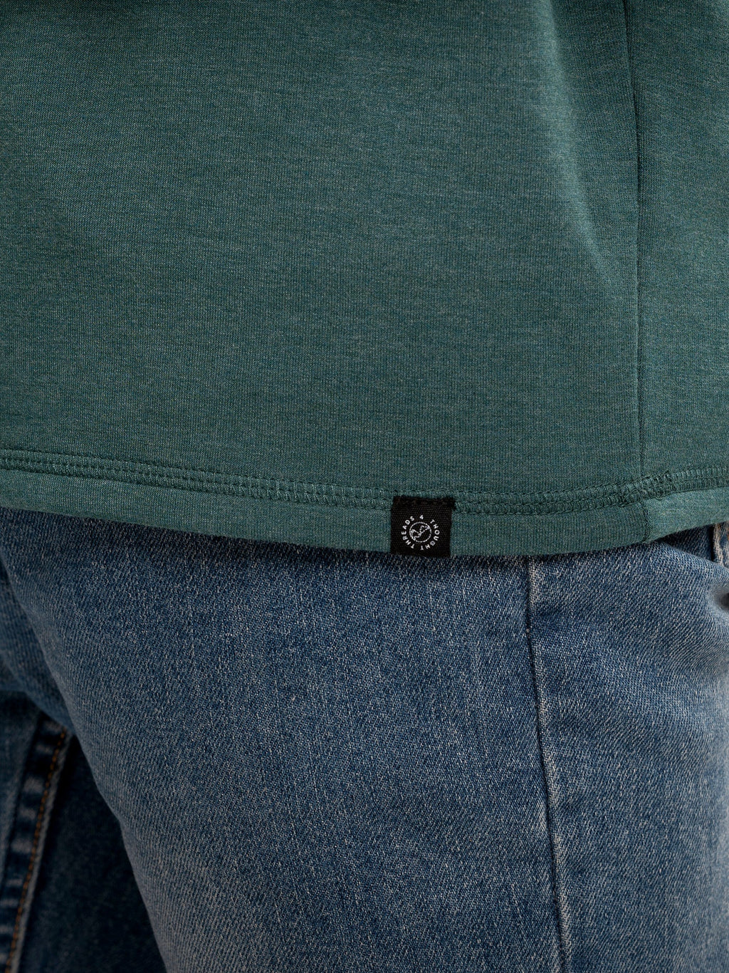 Men's Core Feather Fleece Hoodie in Teal and Forest Green