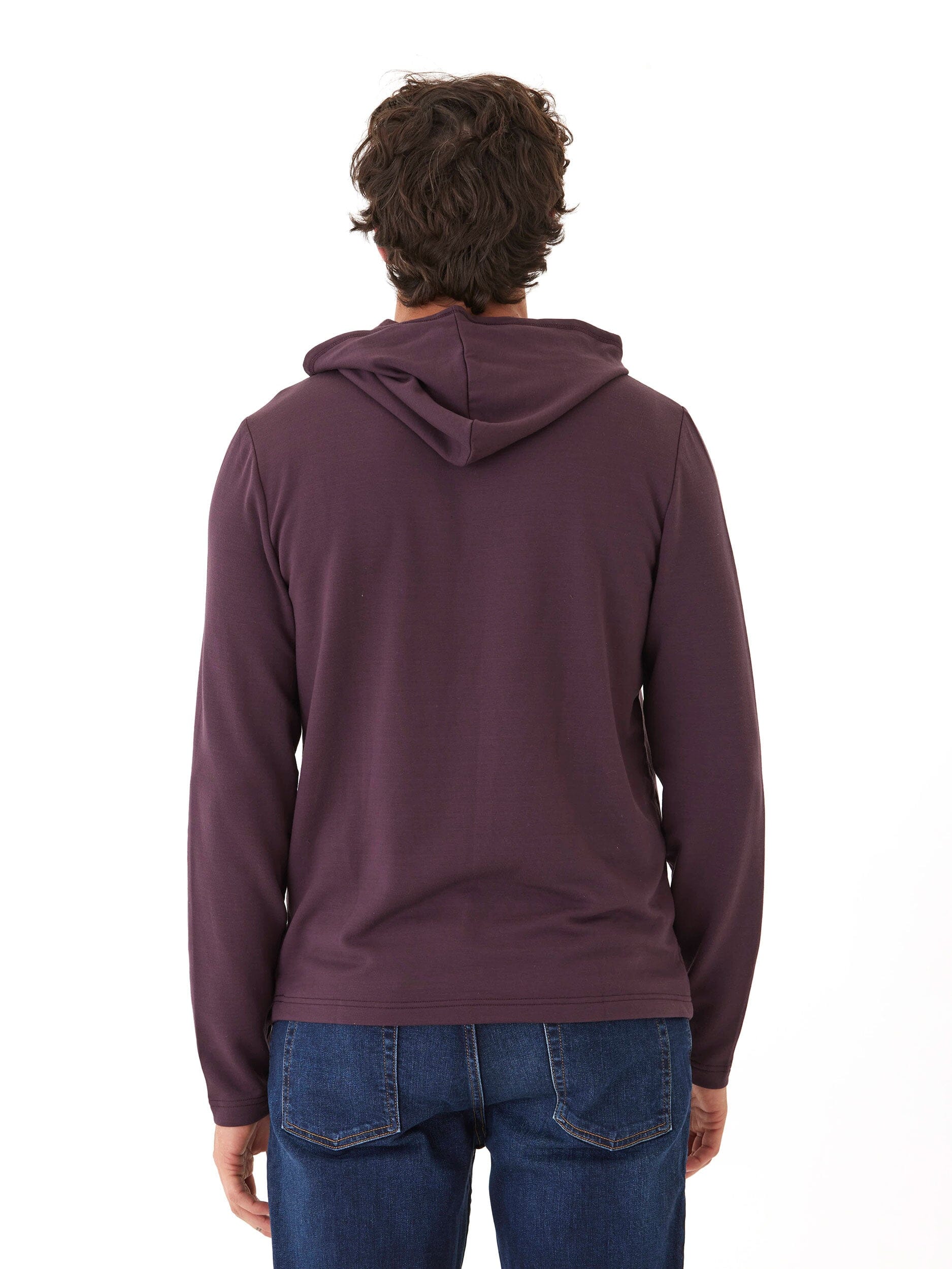 Men's Core Feather Fleece Hoodie in Dark Purple