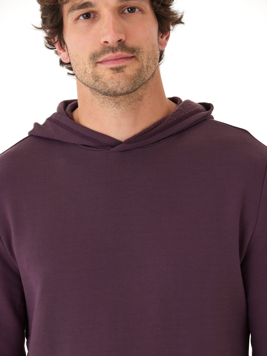 Men's Core Feather Fleece Hoodie in Dark Purple