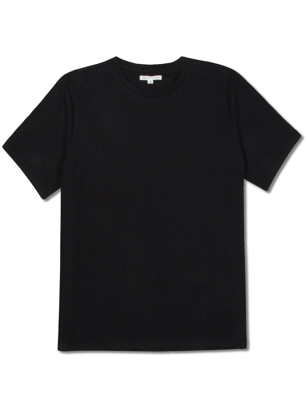 A minimalist Men’s Invincible Short Sleeve Crew neck t-shirt in solid black, showcasing a clean, straight-fit silhouette.