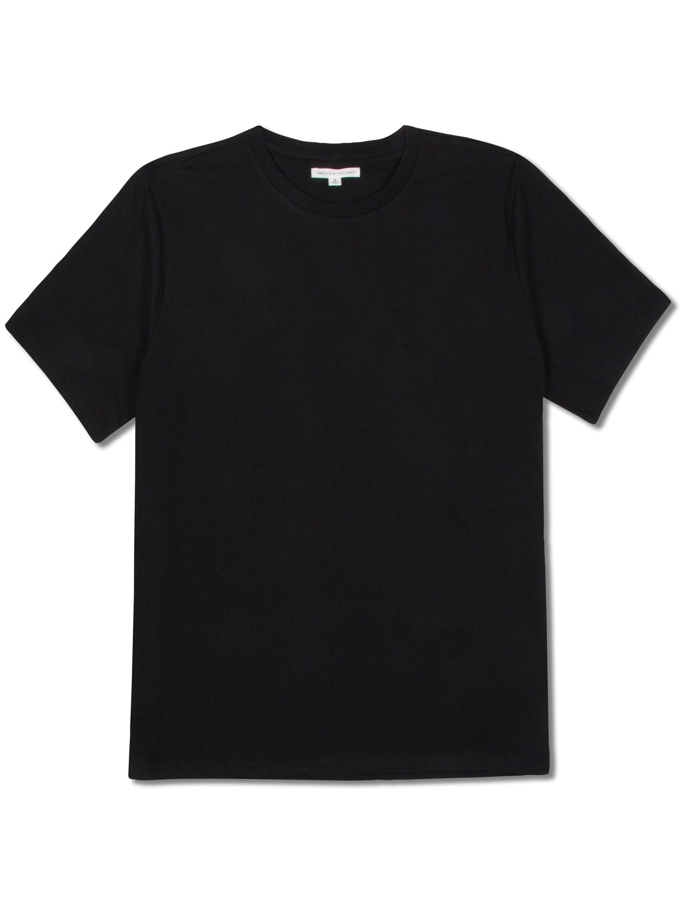 A minimalist Men’s Invincible Short Sleeve Crew neck t-shirt in solid black, showcasing a clean, straight-fit silhouette.