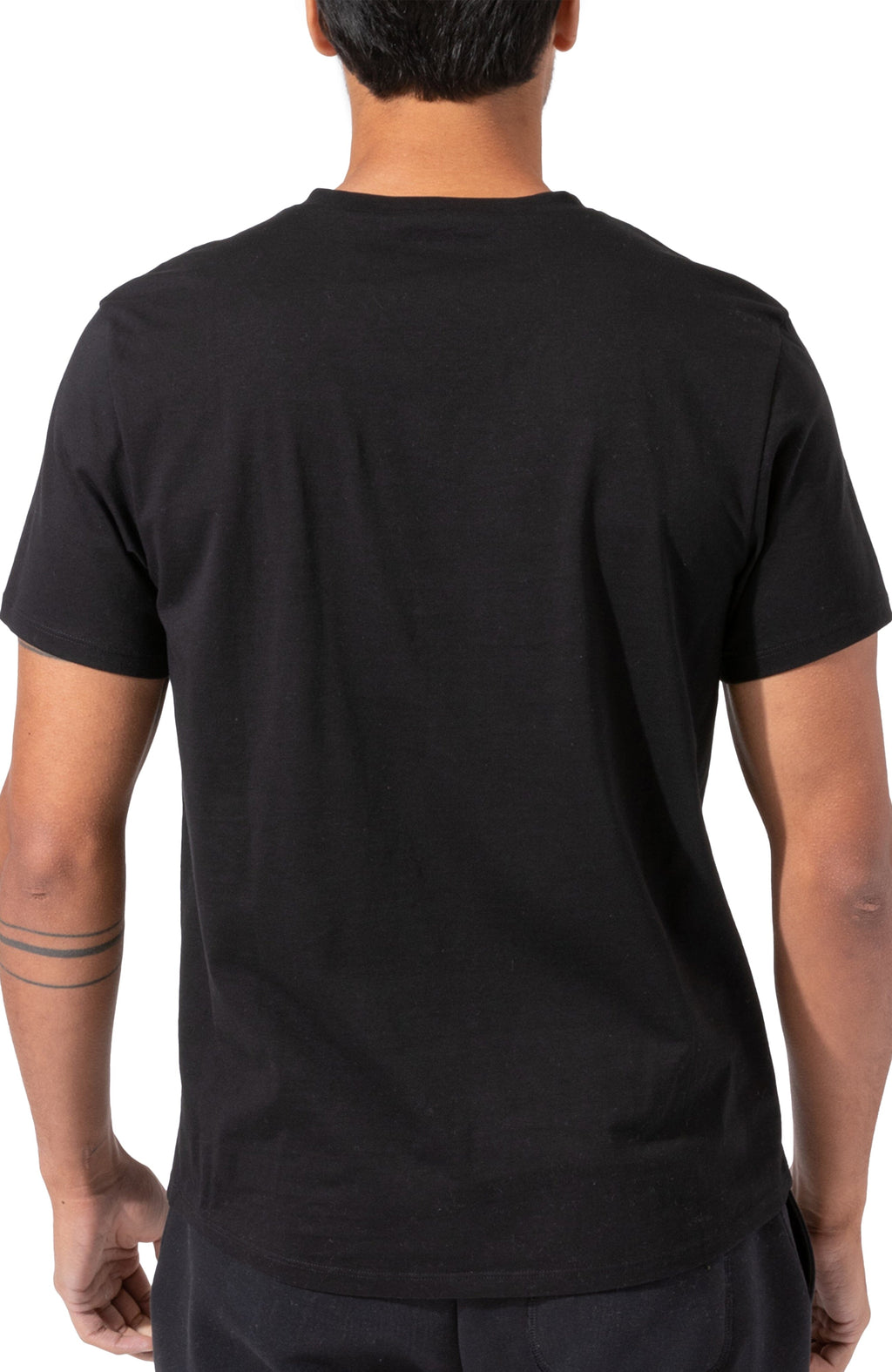 Invincible Short Sleeve V-Neck Tee in Black
