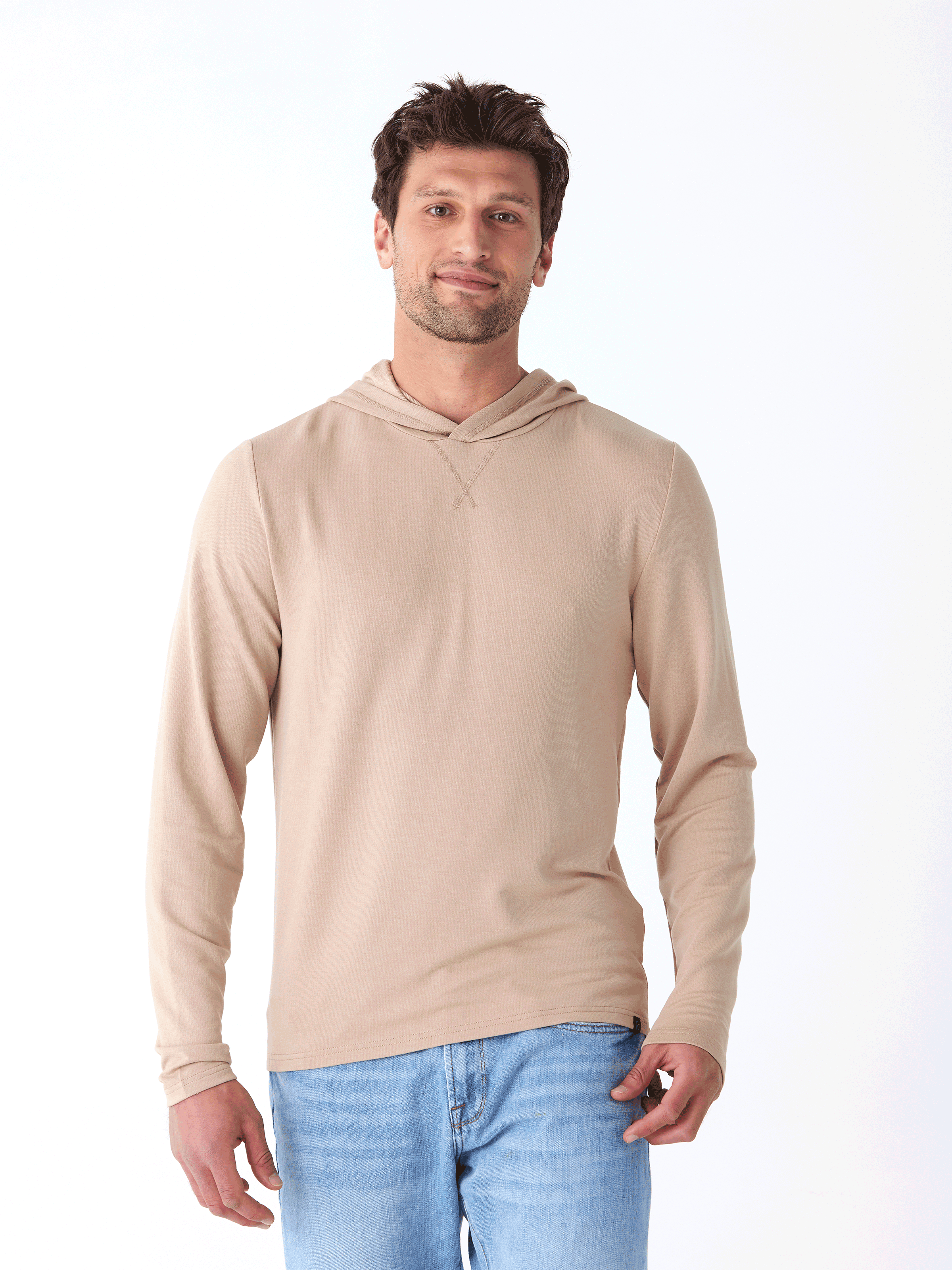 Dex Modal Terry Pullover Hoodie - Men's Athletic Fit Sweatshirt