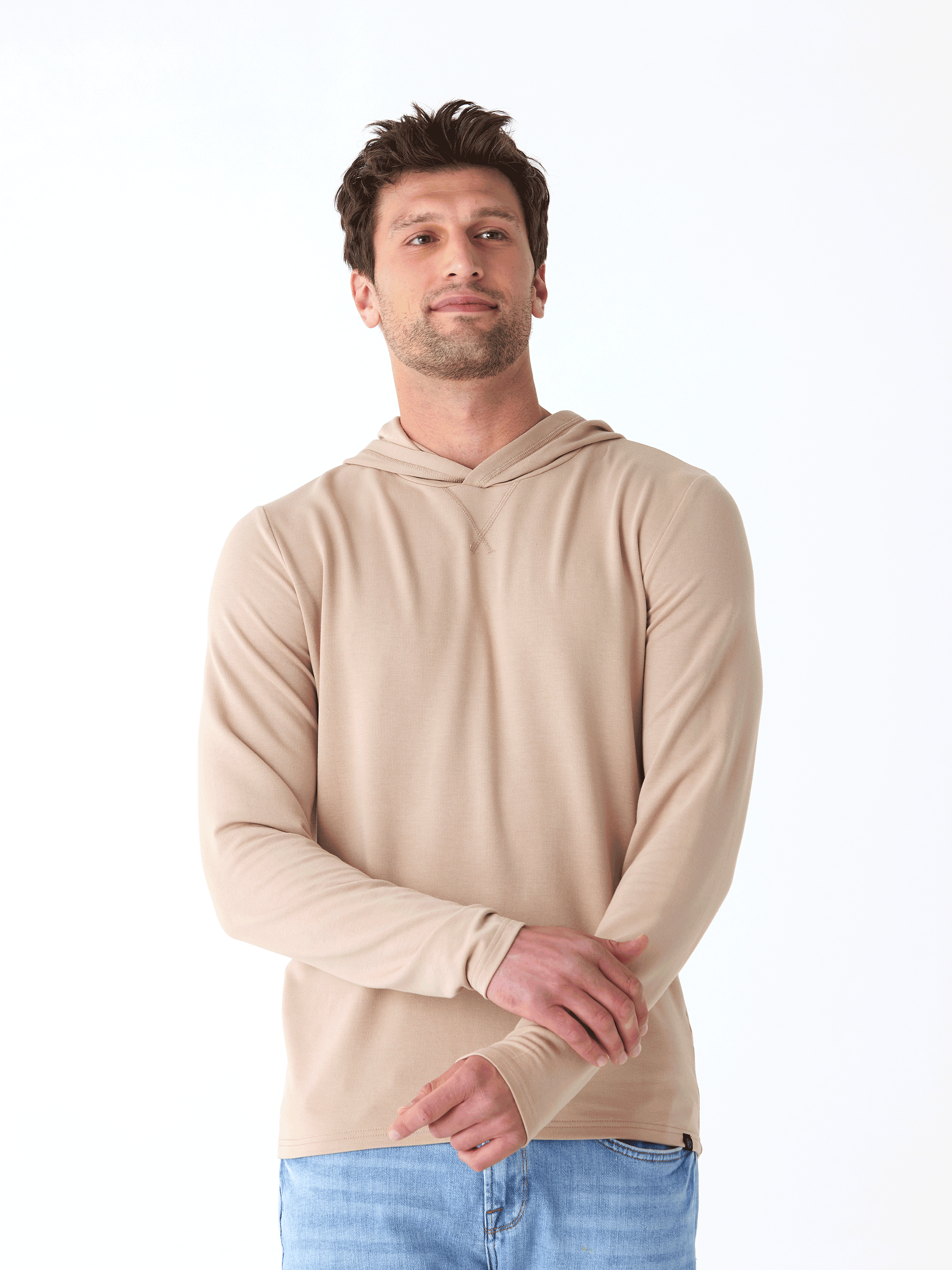 Dex Modal Terry Pullover Hoodie - Men's Athletic Fit Sweatshirt