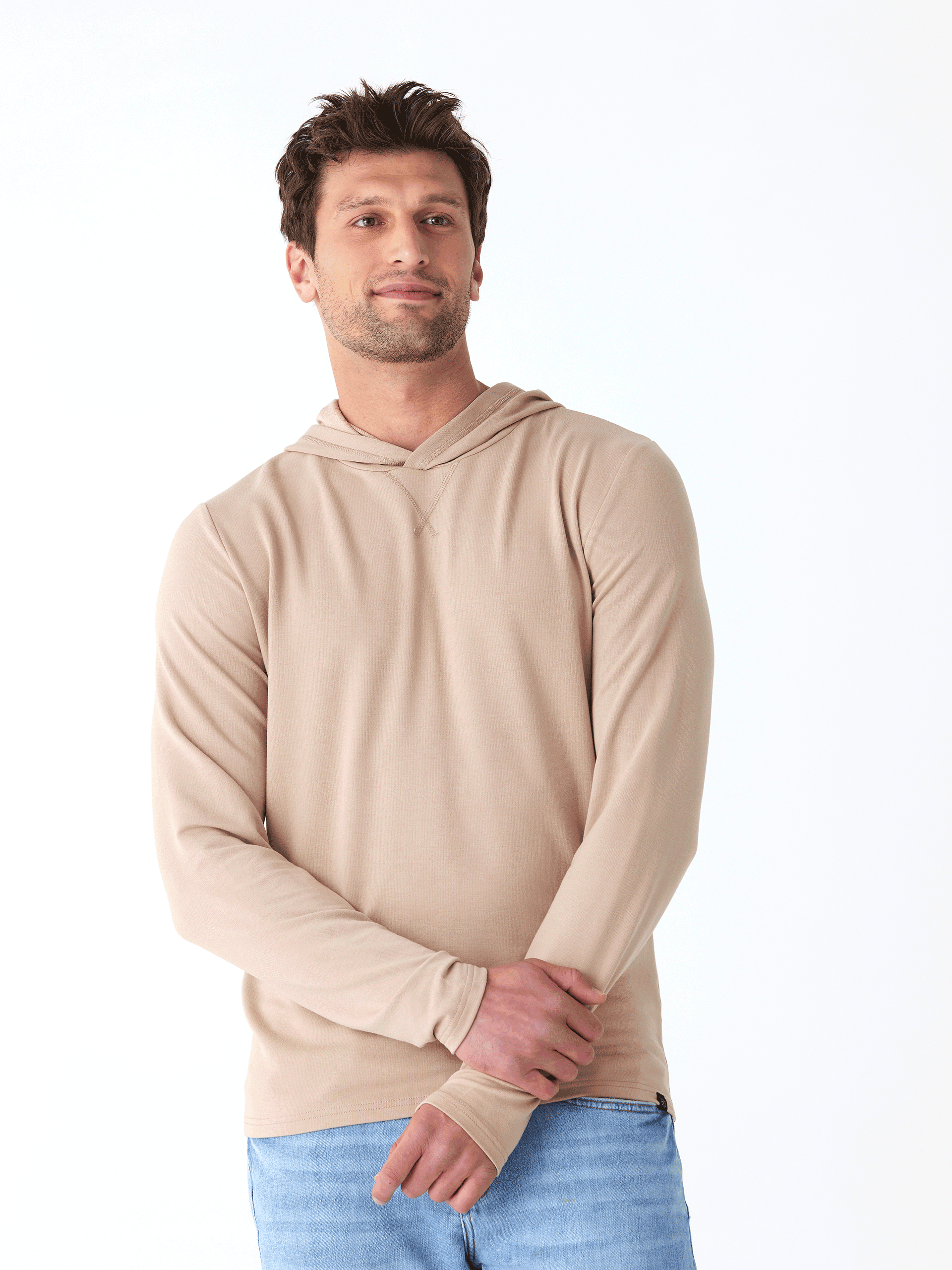 Dex Modal Terry Pullover Hoodie - Men's Athletic Fit Sweatshirt