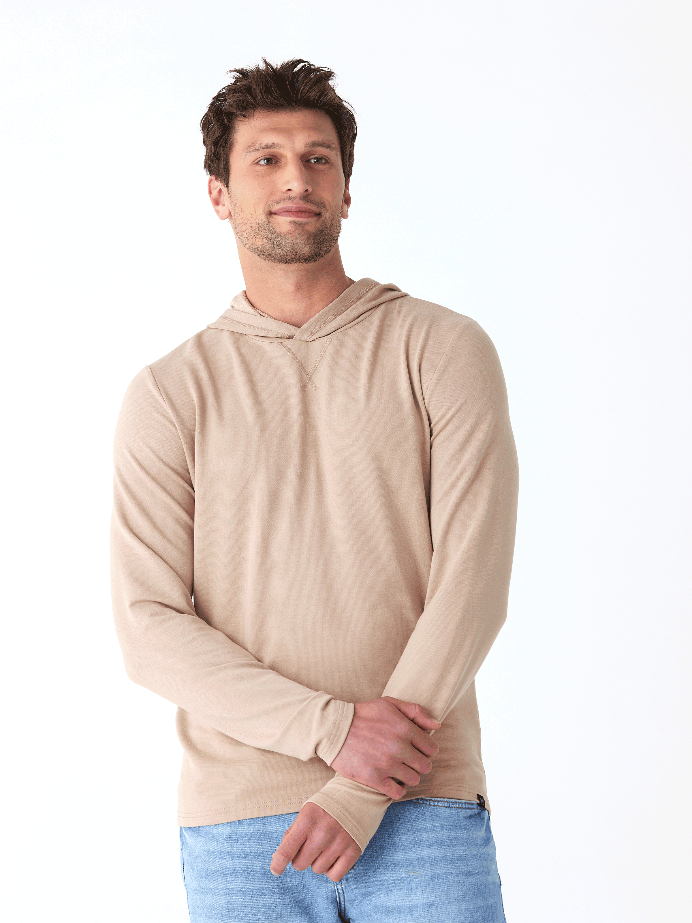 Dex Modal Terry Pullover Hoodie - Men's Athletic Fit Sweatshirt