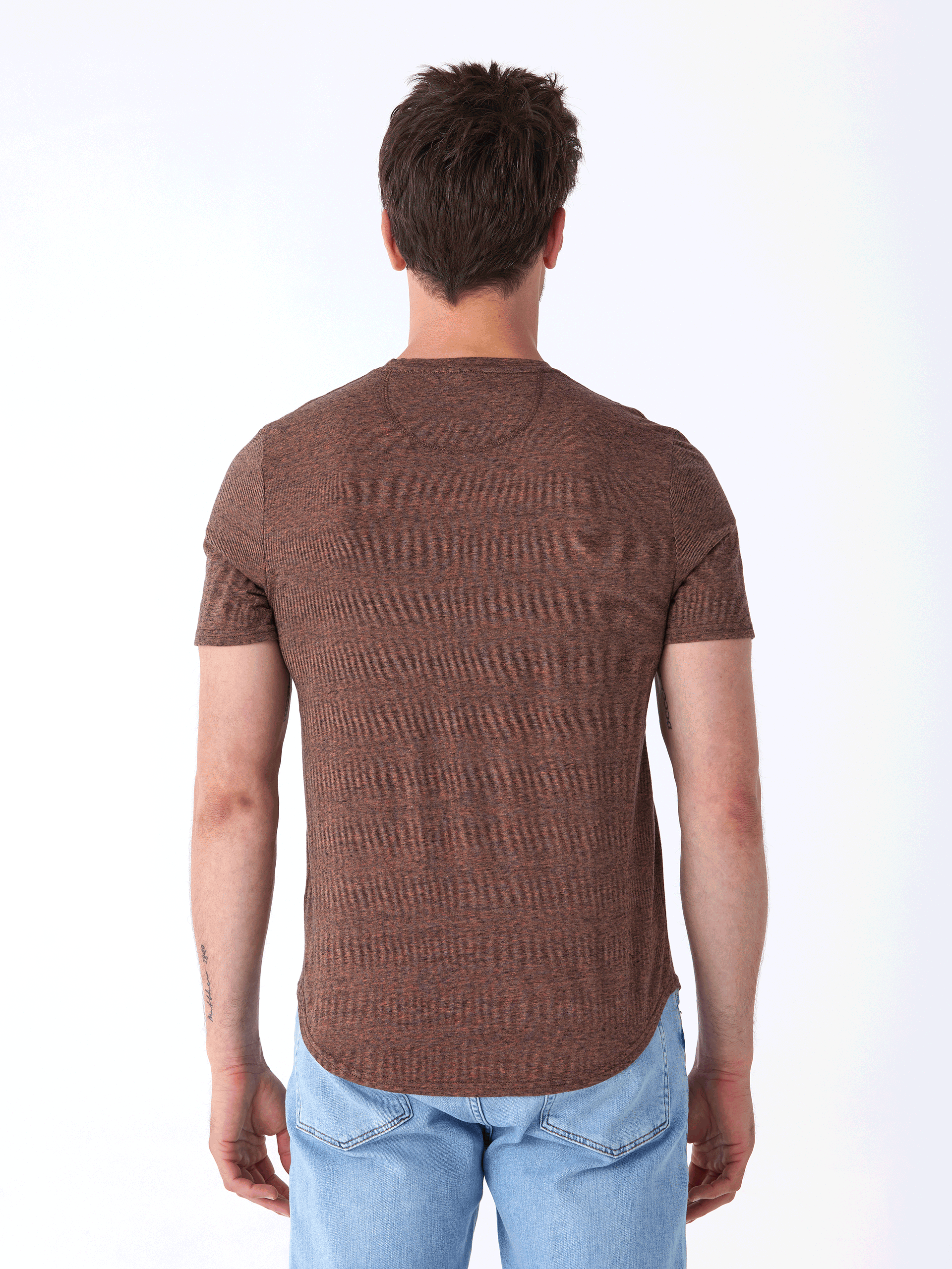 Black Fleck Triblend Henley Shirt