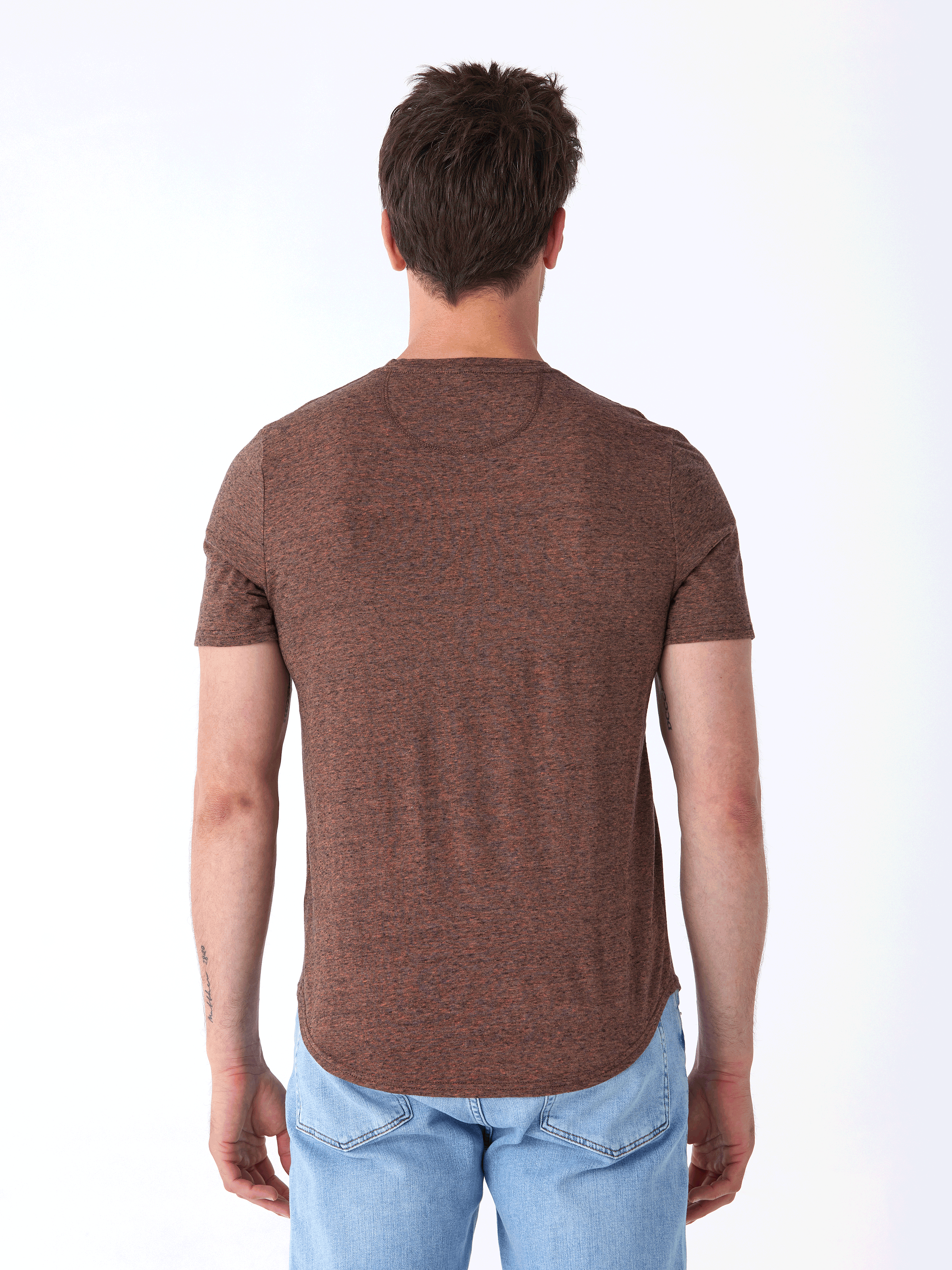 Black Fleck Triblend Henley Shirt