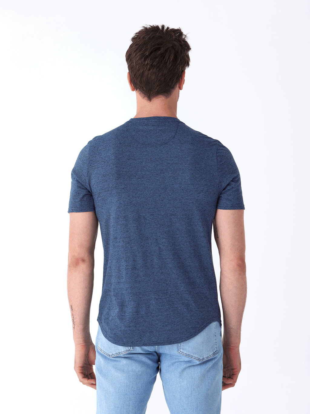 Black Fleck Triblend Henley Shirt
