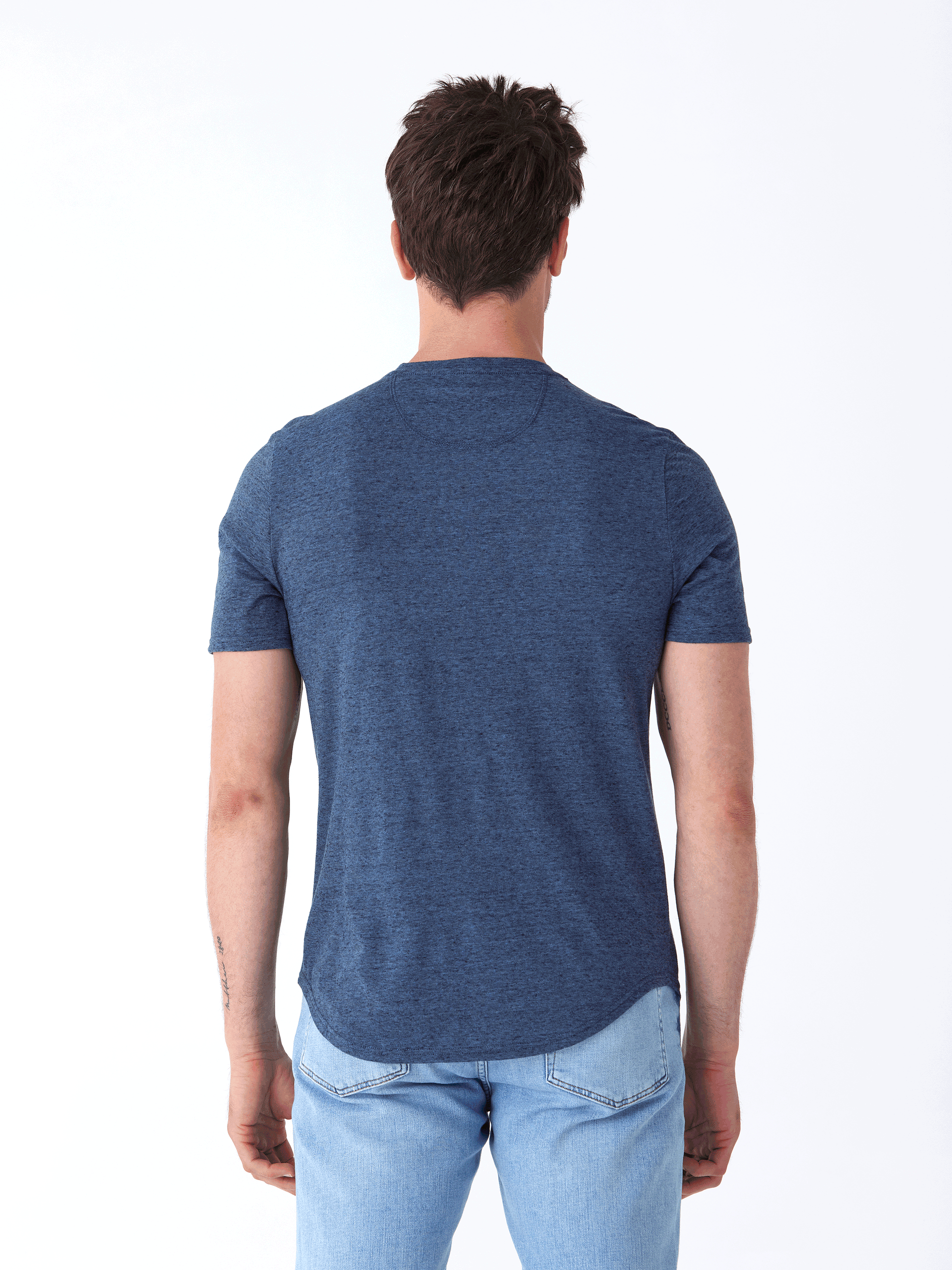 Black Fleck Triblend Henley Shirt