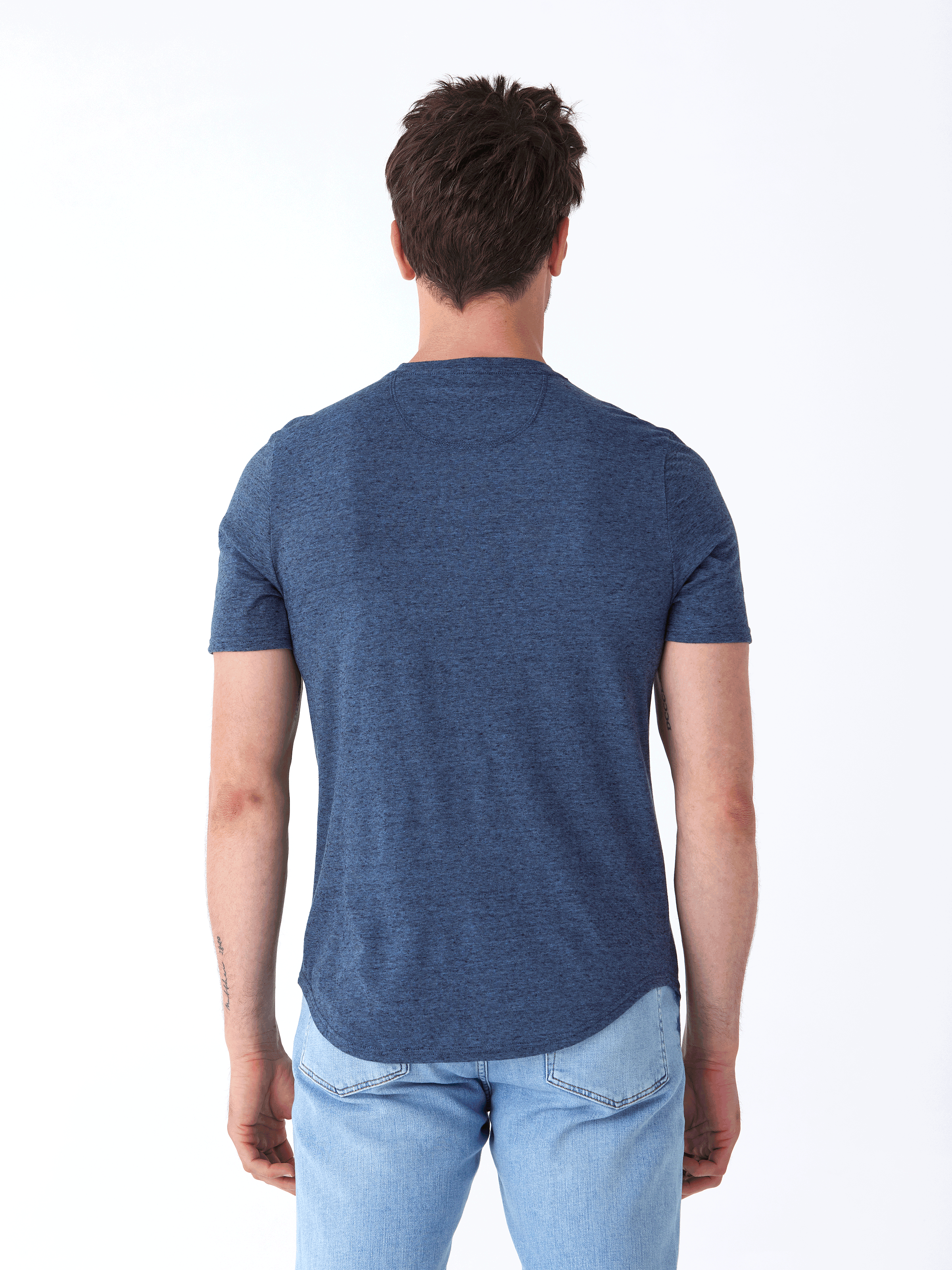 Black Fleck Triblend Henley Shirt