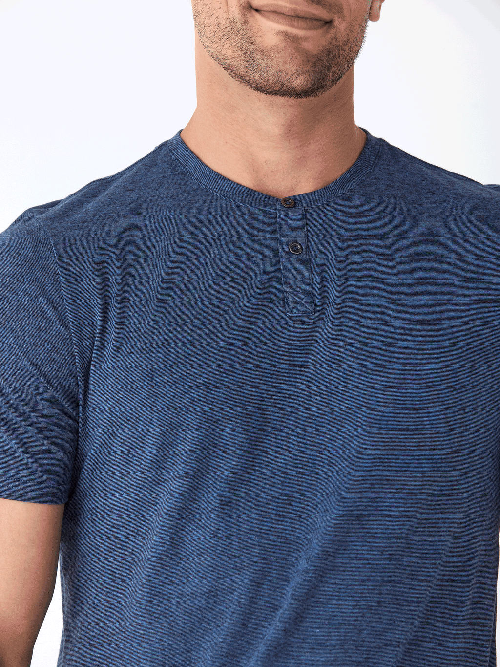 Black Fleck Triblend Henley Shirt