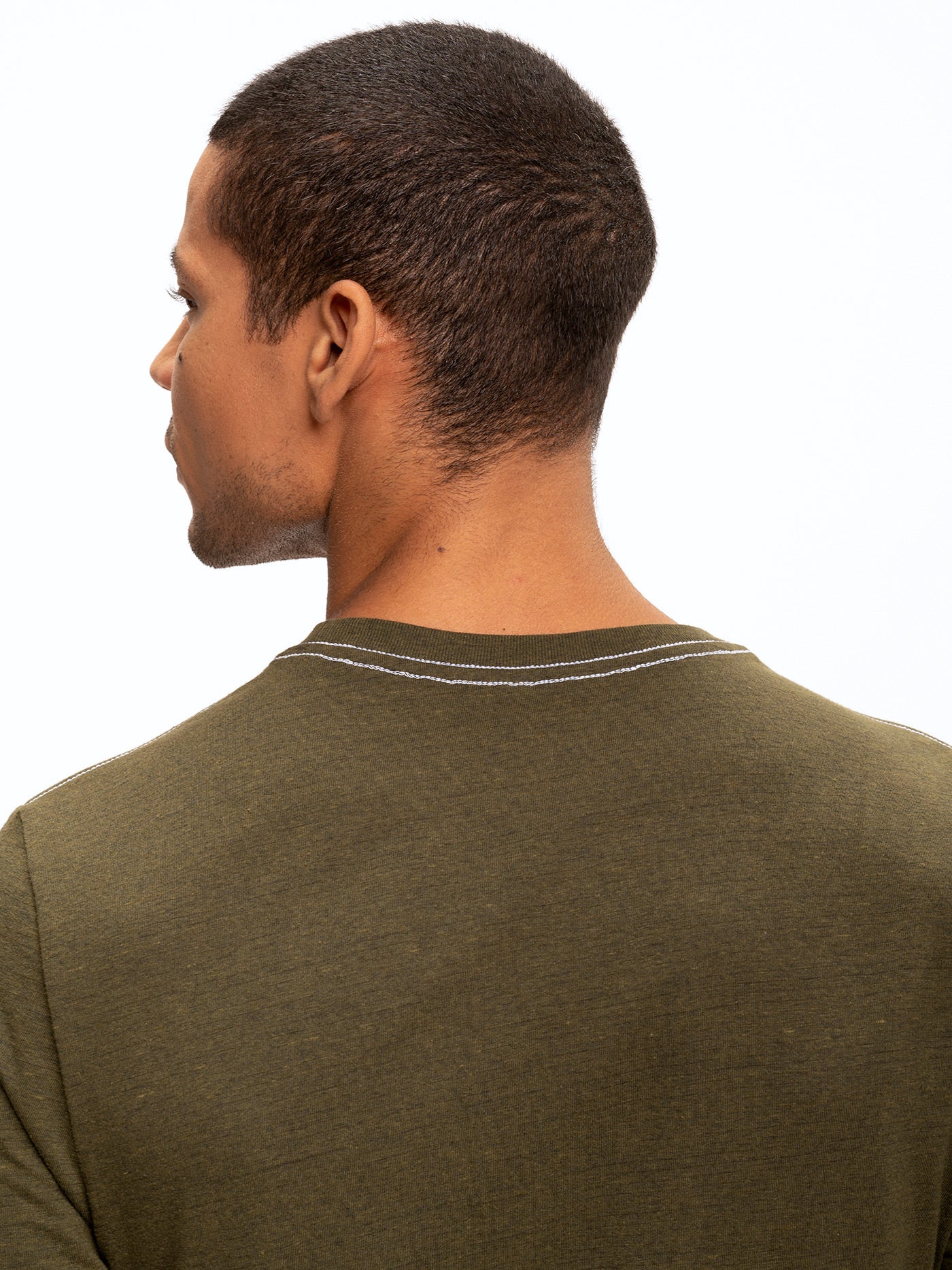 Triblend Long Sleeve Crew Neck T-Shirt in Soft Textured Knit