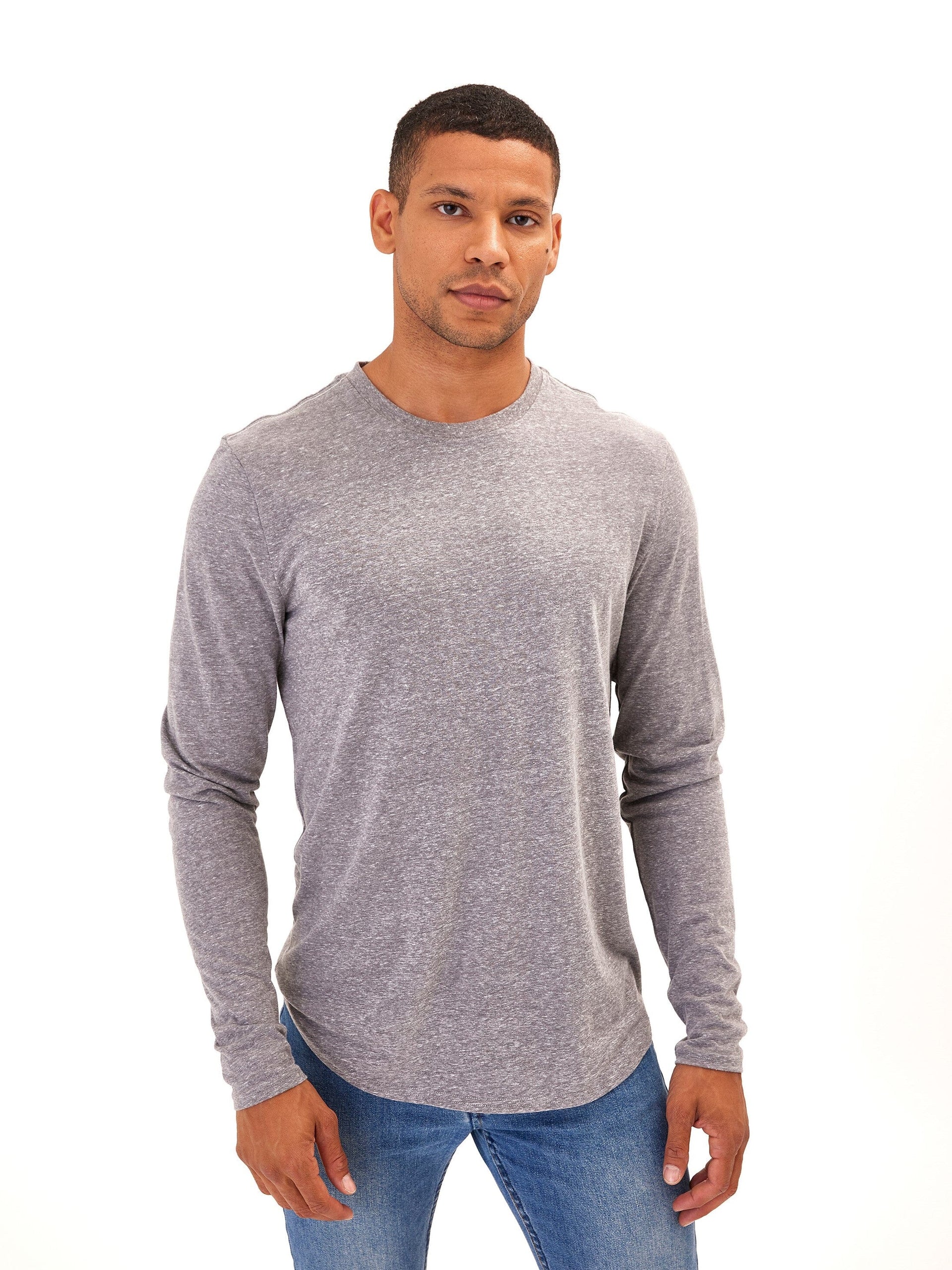 Kye Triblend Long Sleeve Crew Neck Tee – Soft Everyday Essential