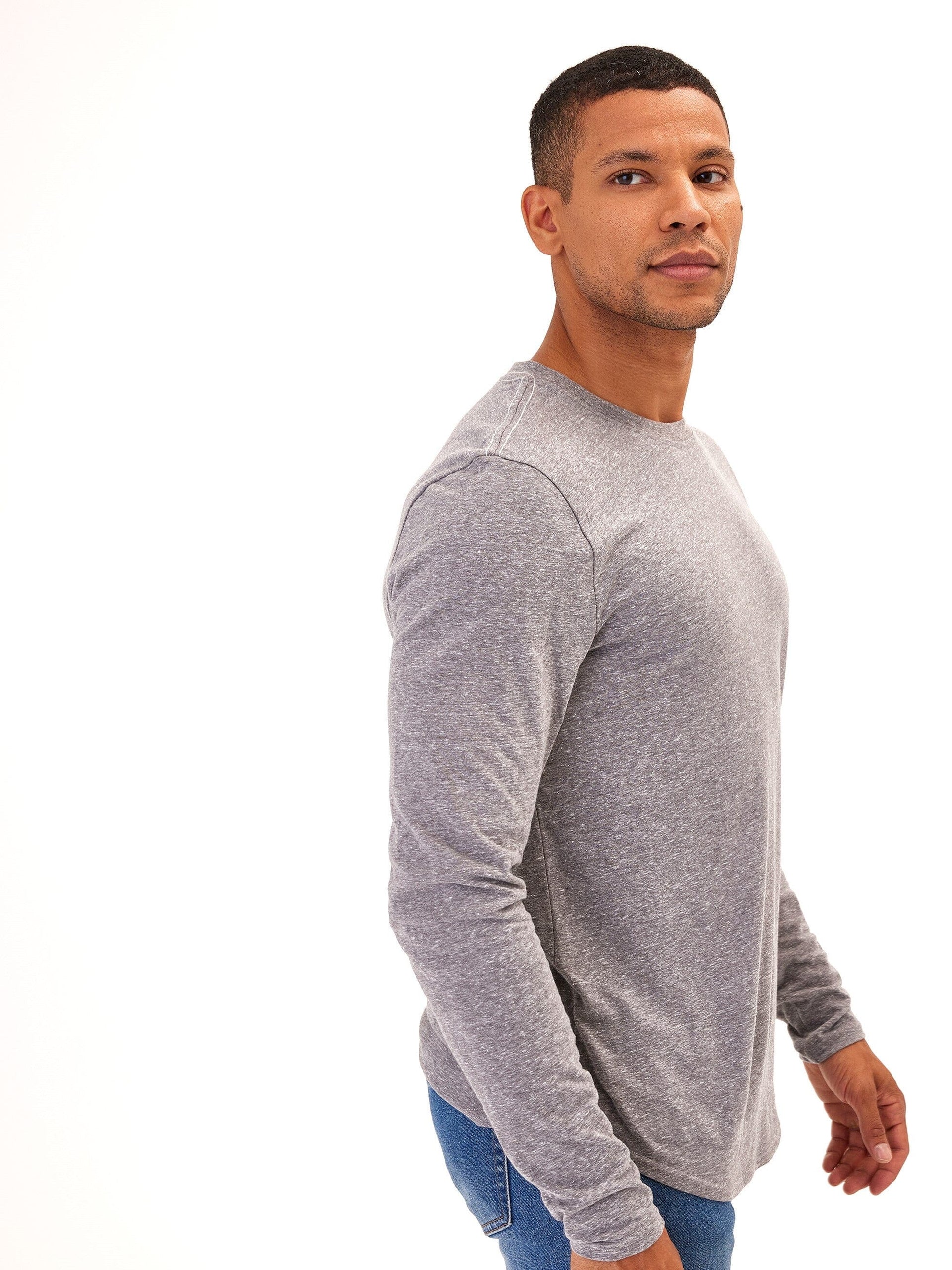 Kye Triblend Long Sleeve Crew Neck Tee – Soft Everyday Essential