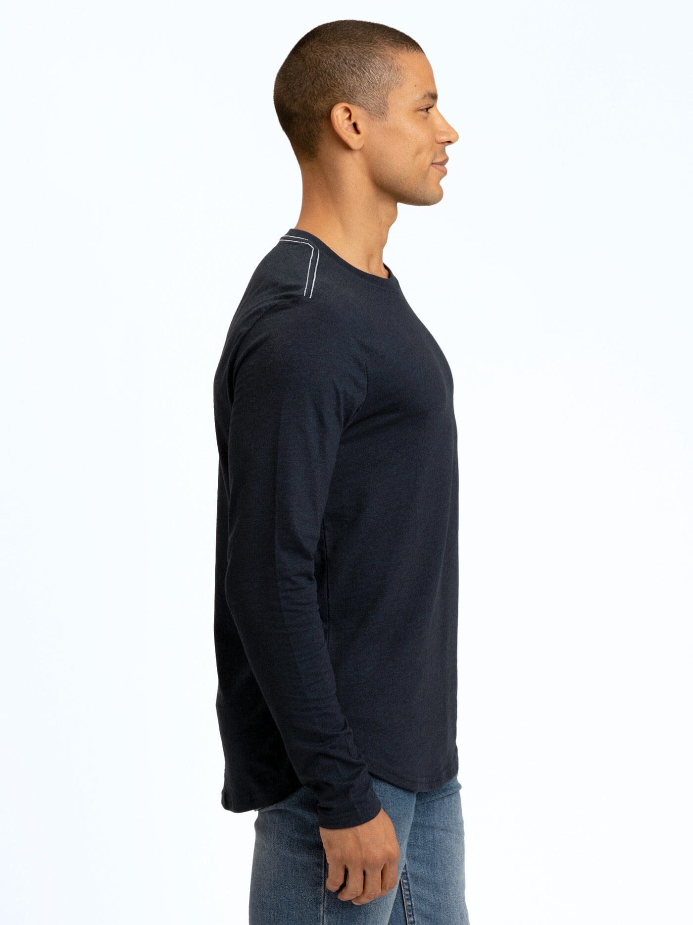 Kye Triblend Men’s Long Sleeve Crew Tee - Minimalist Athleisure