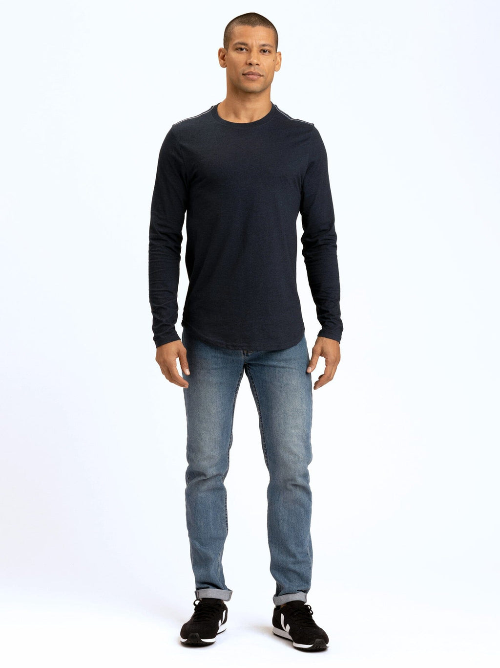Kye Triblend Men’s Long Sleeve Crew Tee - Minimalist Athleisure
