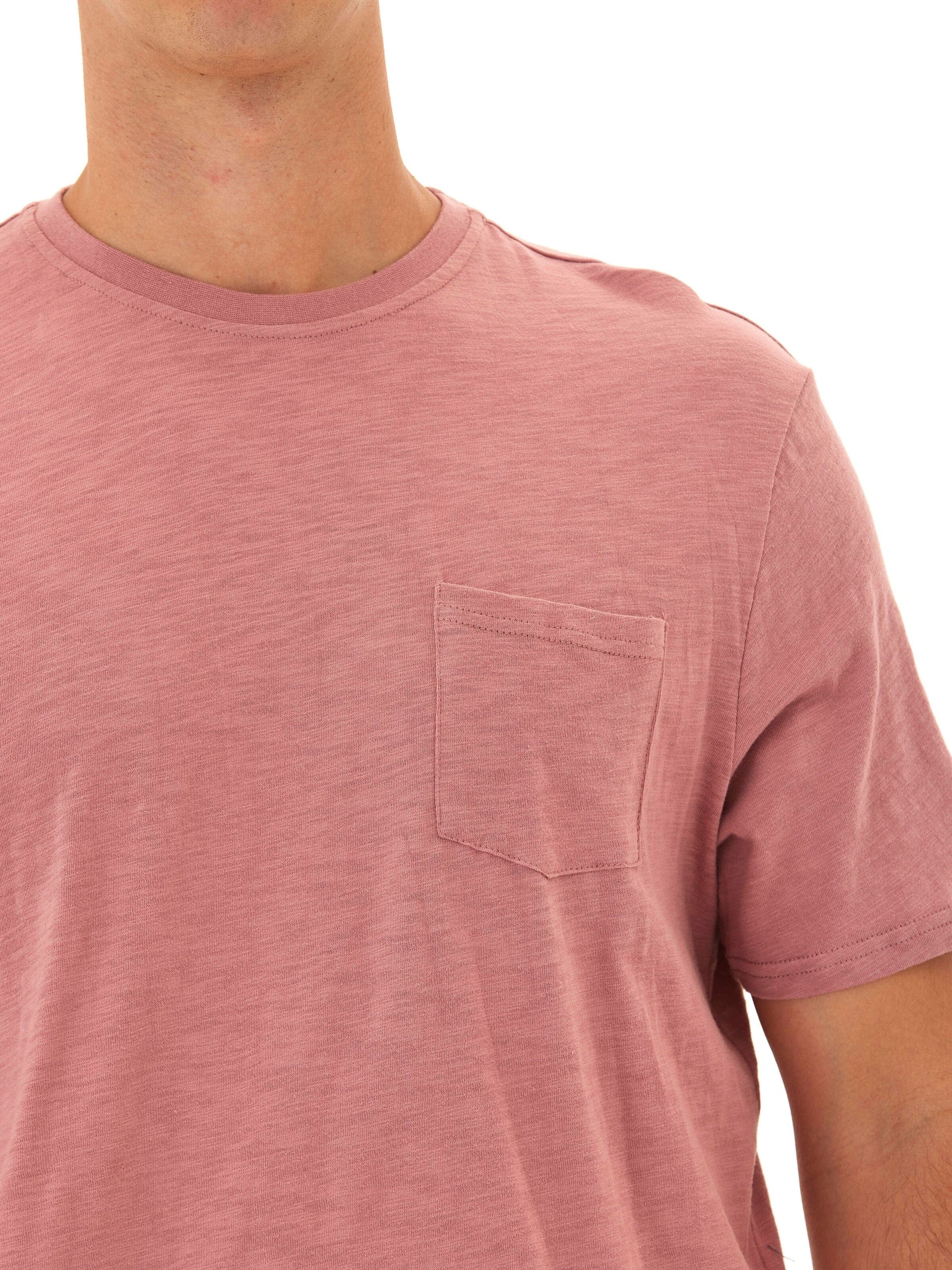 Men's Organic Cotton Slub Jersey Crew Neck Pocket Tee