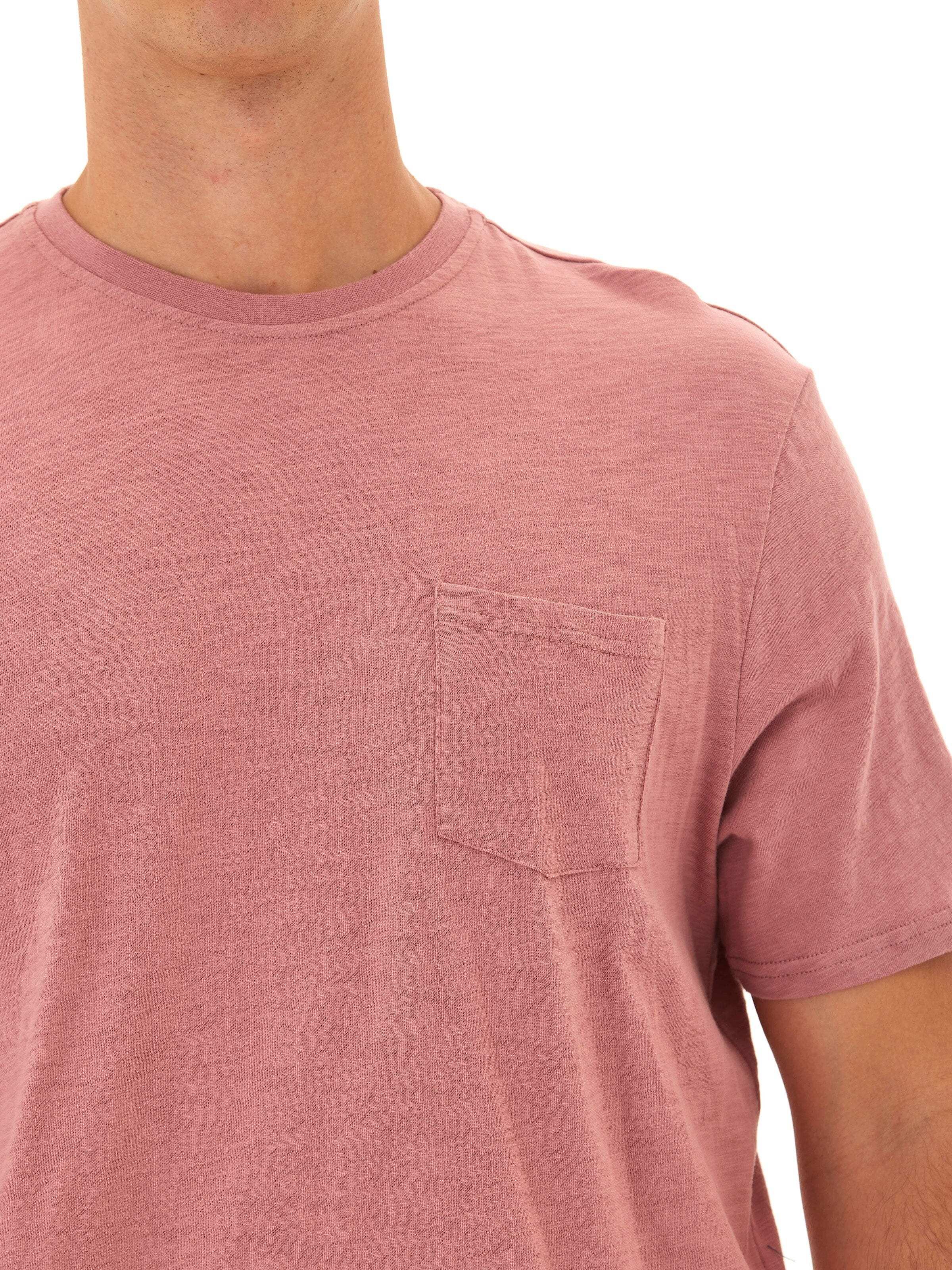 Men's Organic Cotton Slub Jersey Crew Neck Pocket Tee