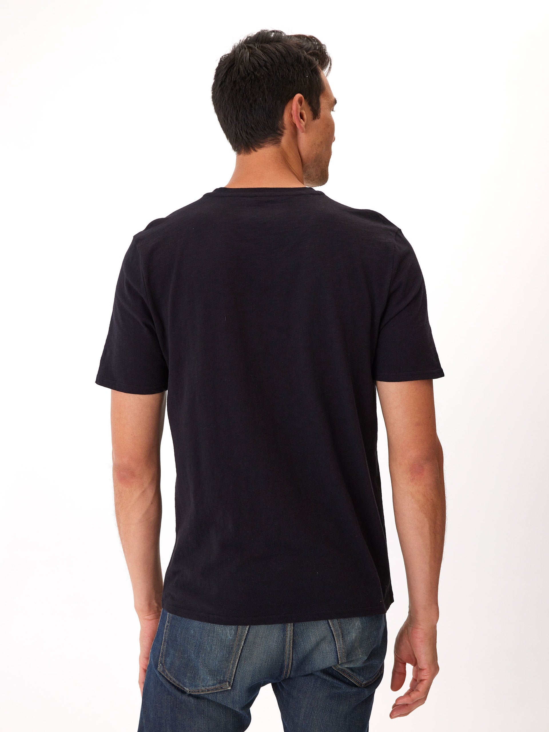 Organic Cotton Slub Jersey V-Neck Tee