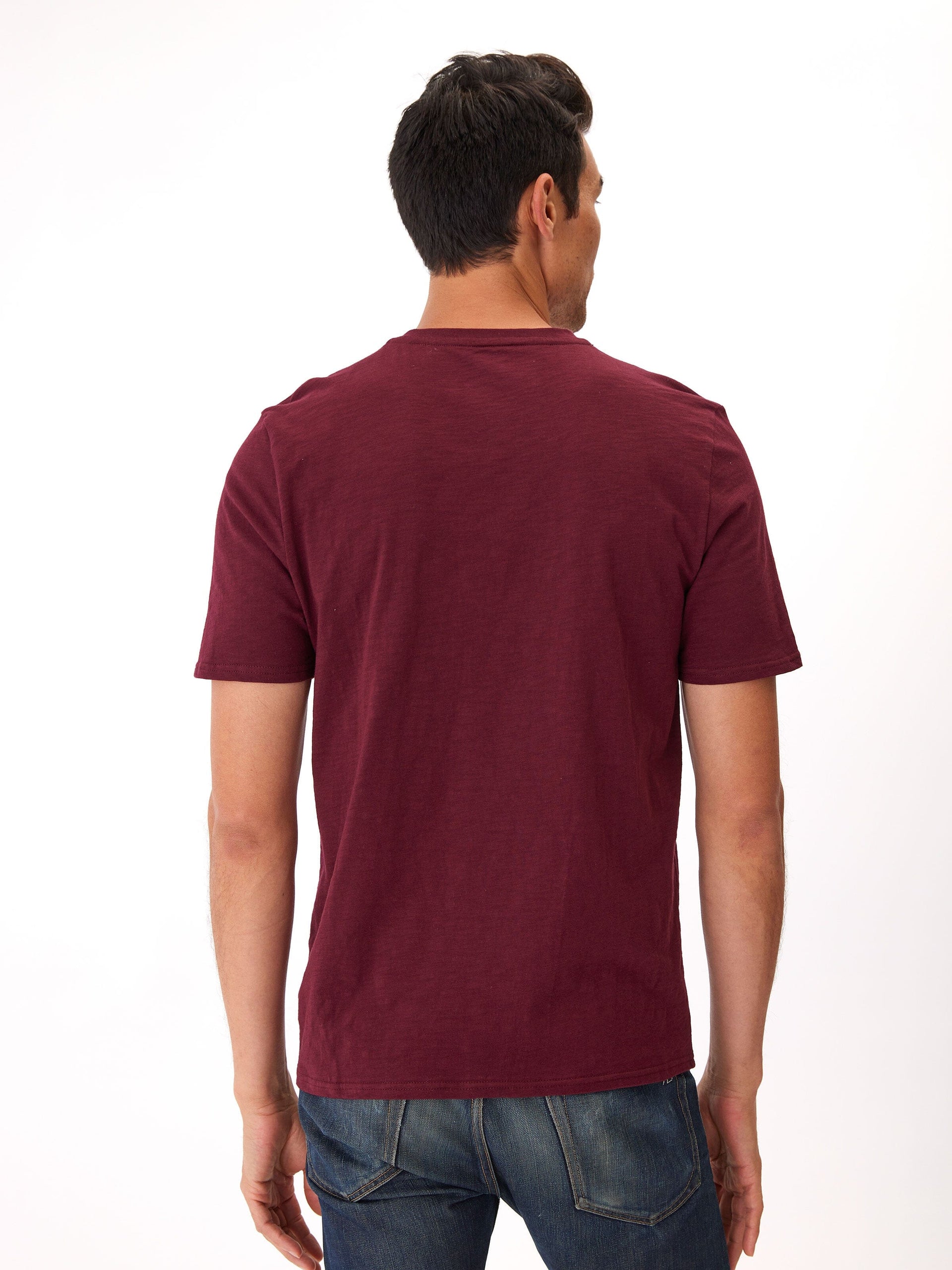 Organic Cotton Slub Jersey V-Neck Tee
