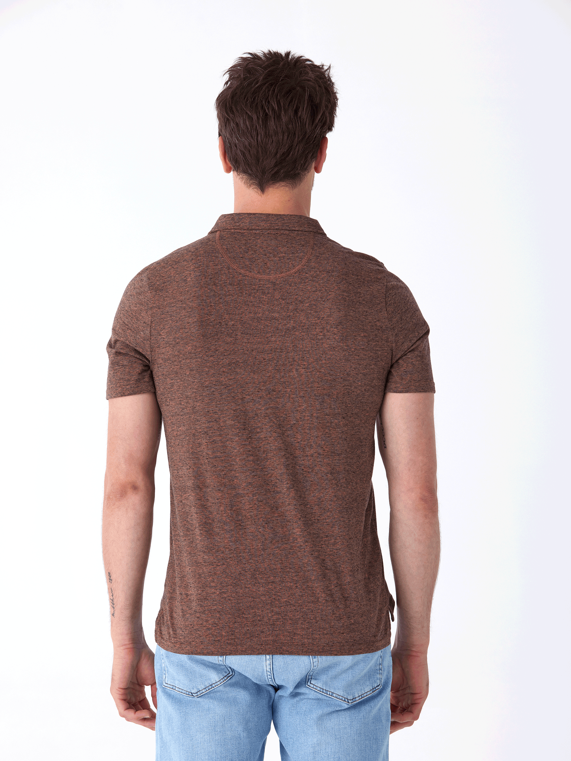 Black Fleck Triblend Jersey Polo Shirt - Classic Fit