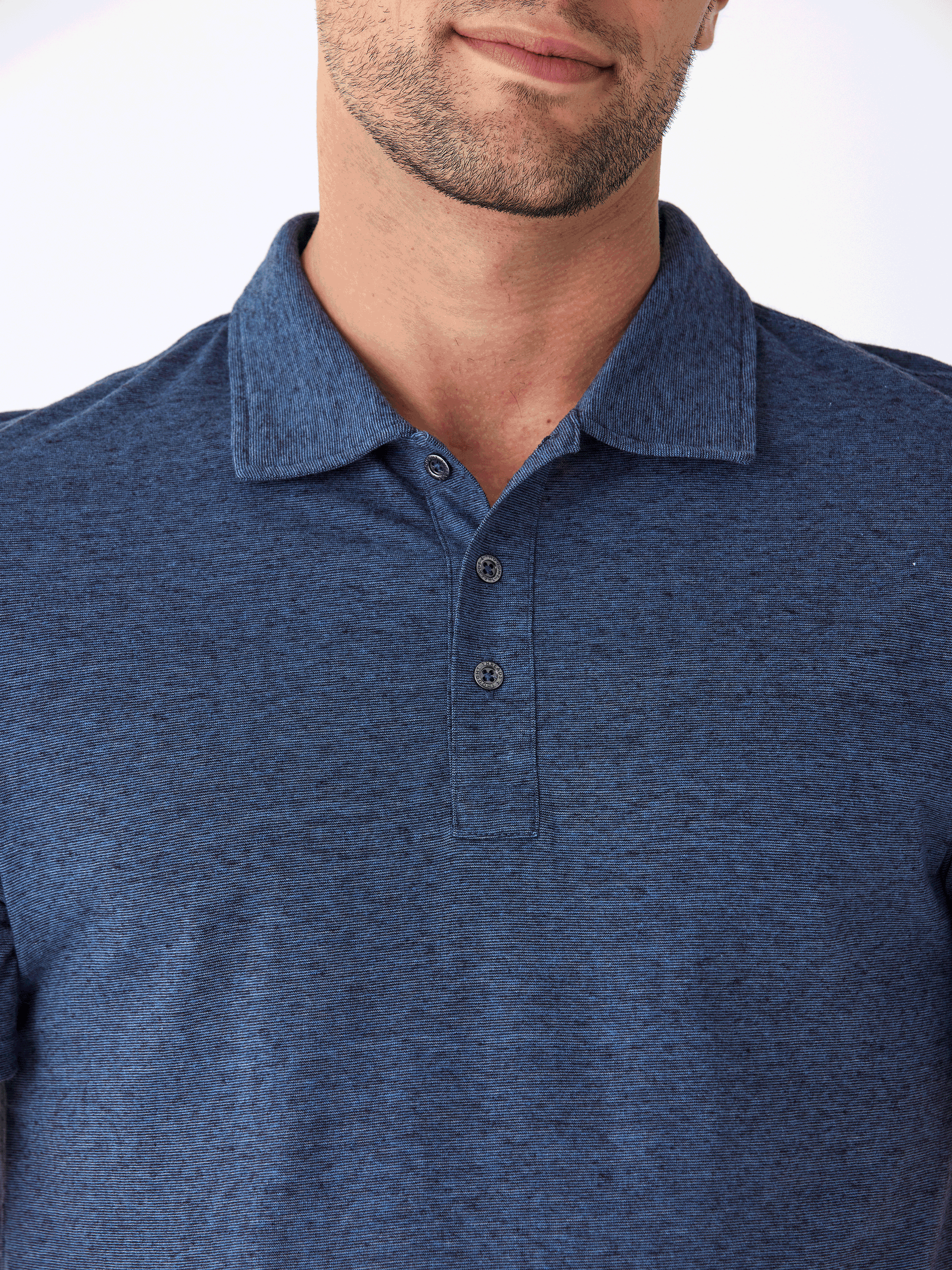 Black Fleck Triblend Jersey Polo Shirt - Classic Fit
