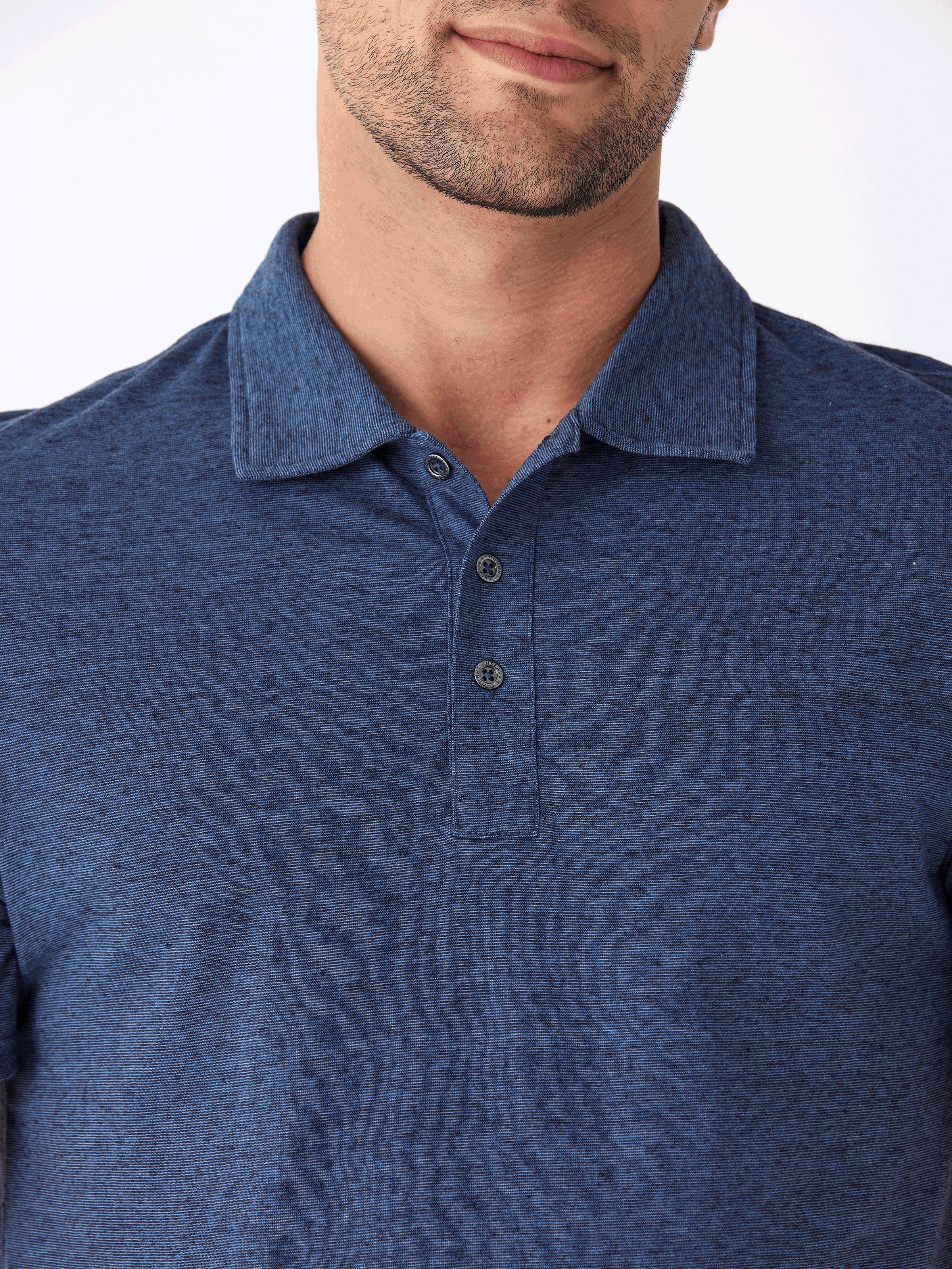 Black Fleck Triblend Jersey Polo Shirt - Classic Fit