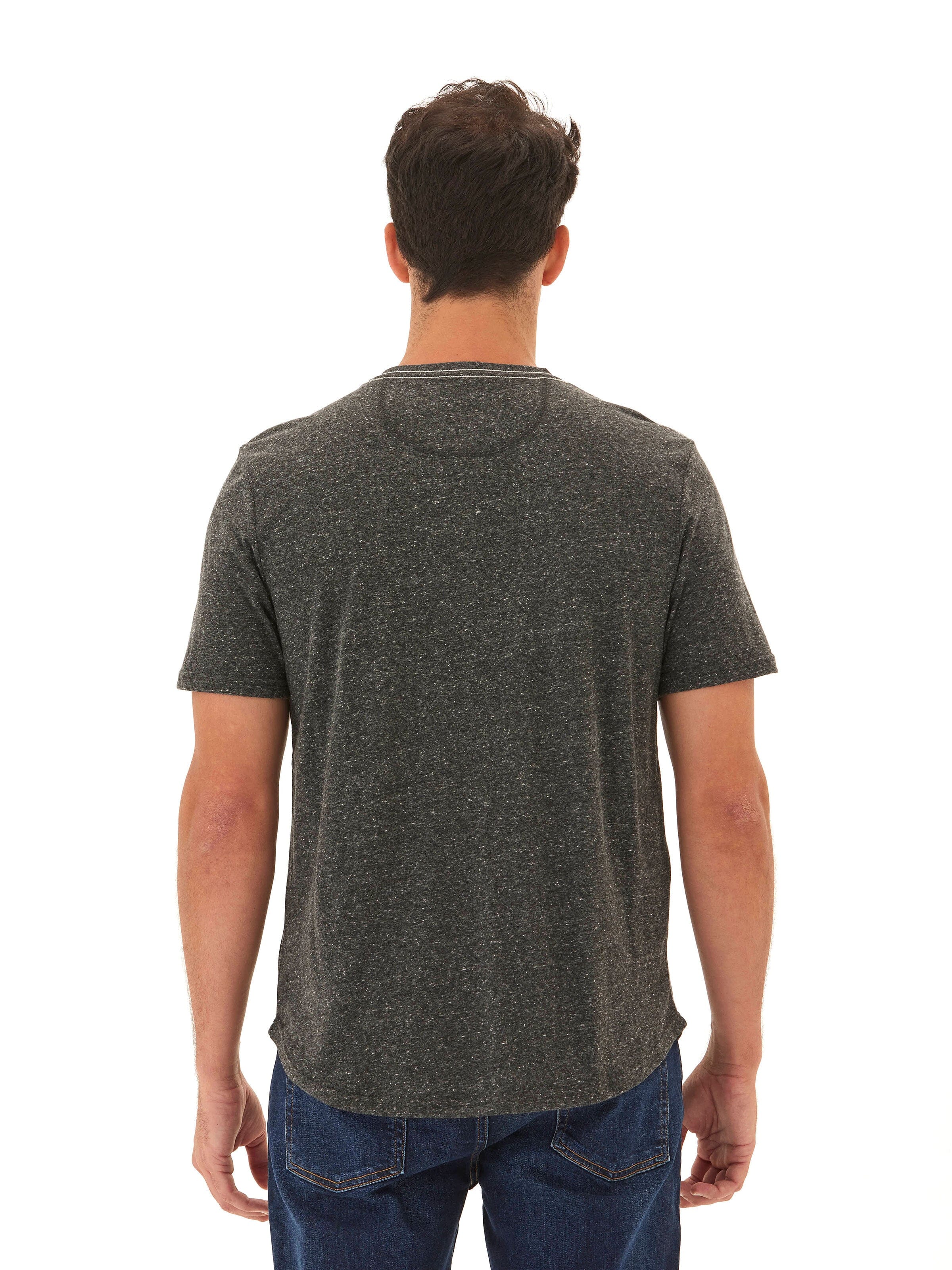 Baseline Short Sleeve Triblend Henley - Soft Casual Knit Tee